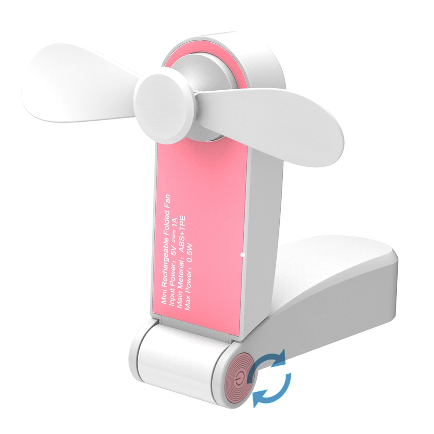 Schallen Handheld Mini Fan Portable Folding Small Pocket Fan USB Rechargeable Desk and Travel Fan