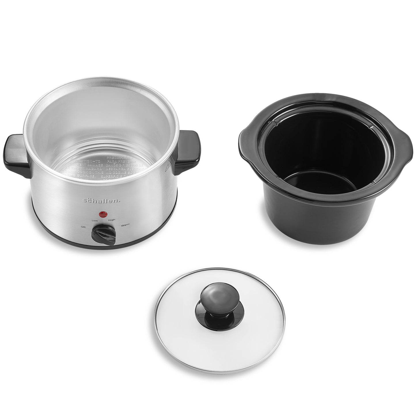 Schallen 1.5L Stainless Steel Stew and Stir Slow Cooker Cooking Machine