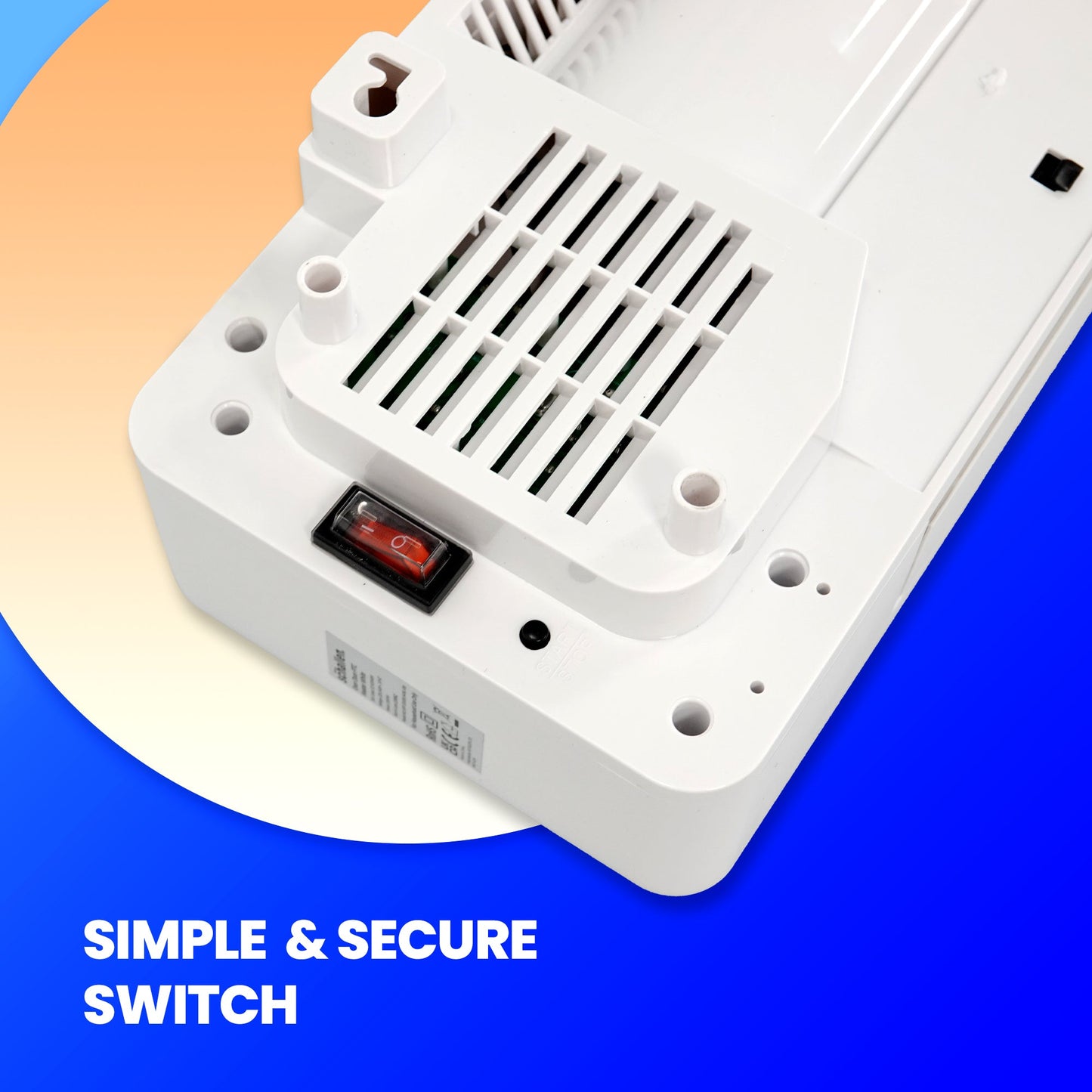 Schallen White Oscillating Digital Wall Mounted Over Door PTC Heater with 24H Timer & Remote