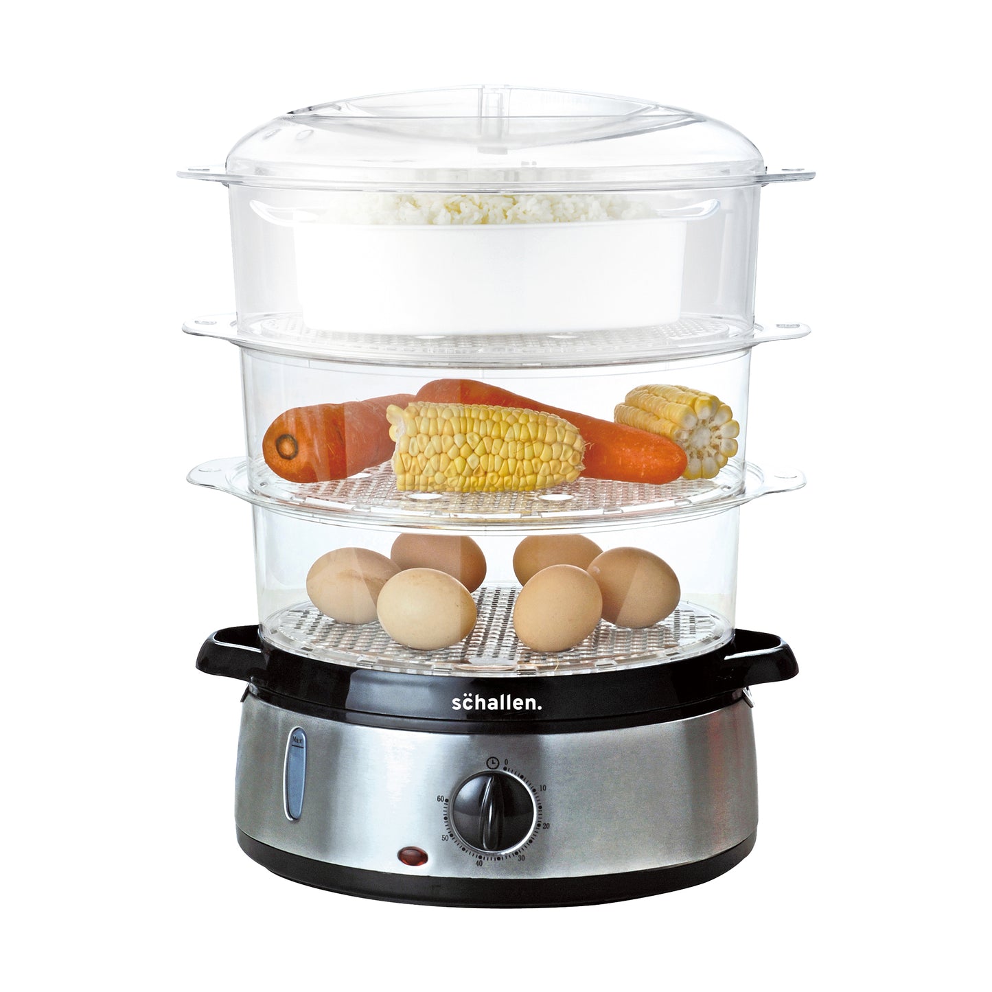 Schallen 9L 3 Tier Premium Healthy Eating Electric Food Steamer Machine