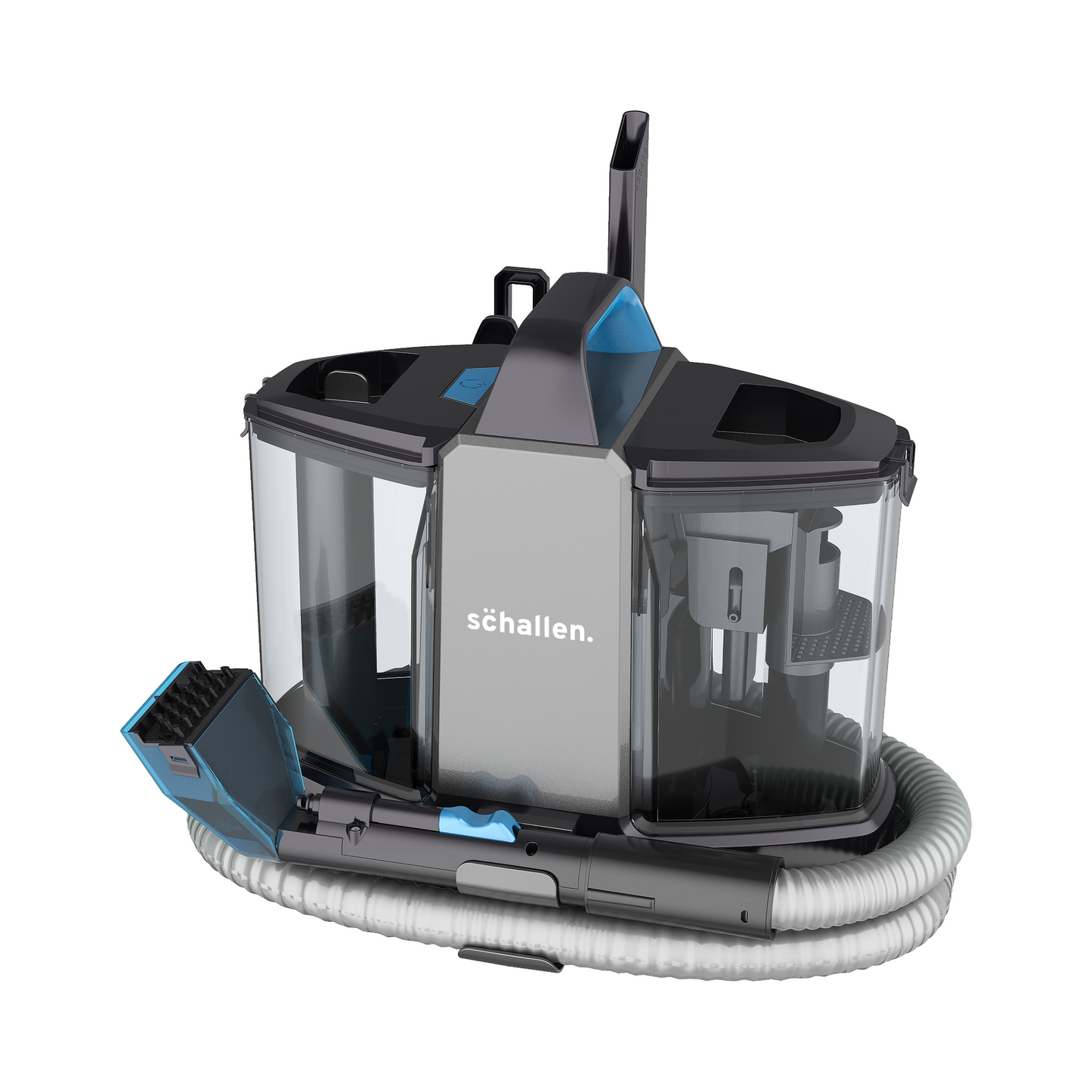 Schallen Deep Cleaning Upholstery and Carpet Cleaner Machine, Carpet Washer with Clean & Dirty Water Tank, Portable, Powerful 500W Motor, Including Carpet Brush, Glass Brush & Crevice Nozzle