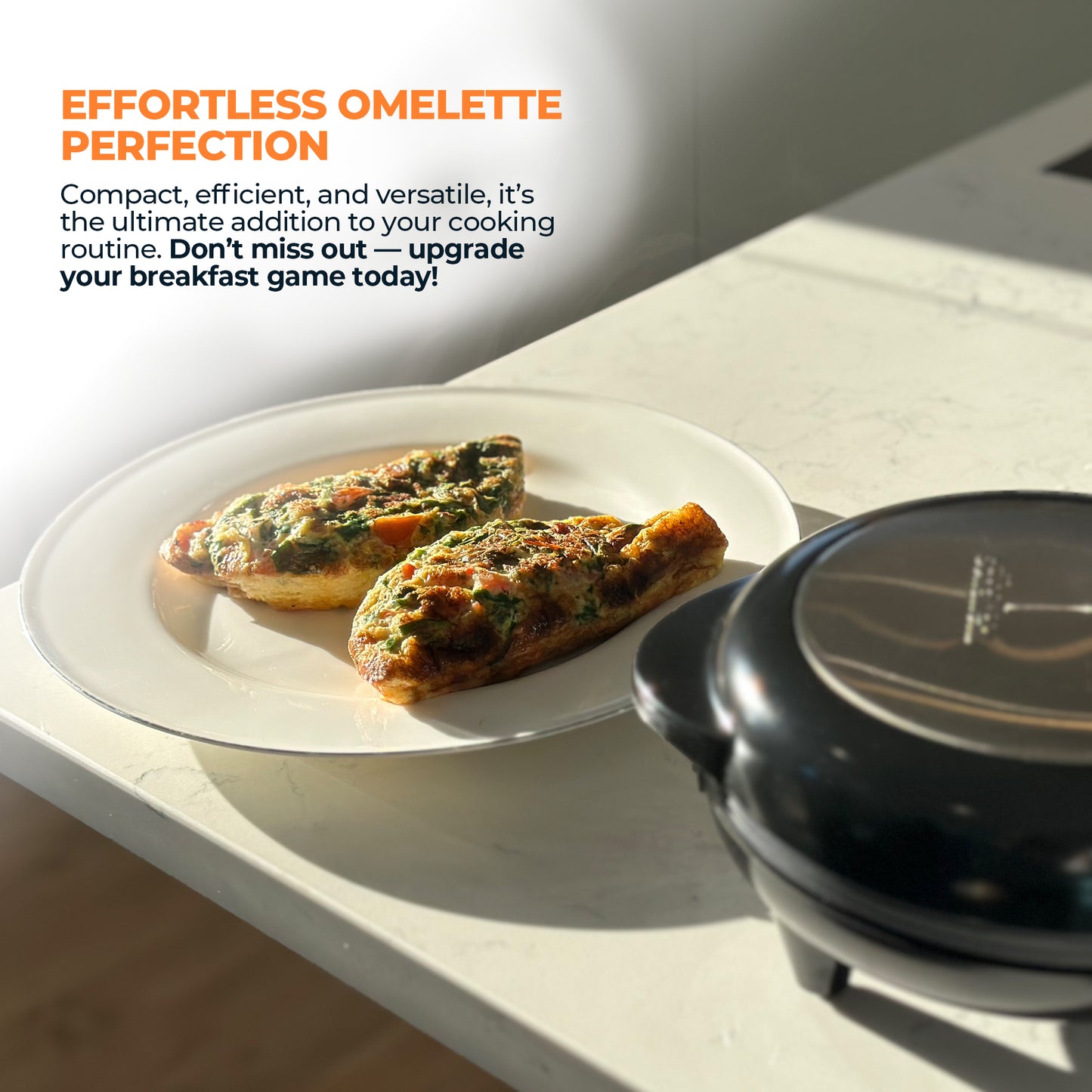 Schallen 750W Electric Deep Fill Omelette Maker Egg Cooking Machine Non-Stick Dual Plate with Easy Clean Marble Coating & Adjustable Temperature Control