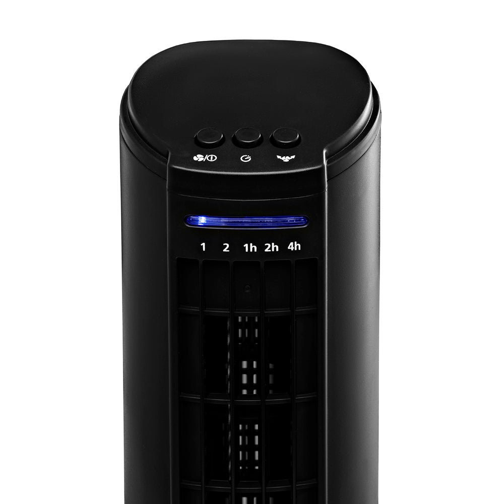 Schallen 15" Electric Air Cooling Quiet Oscillation Floor Desk Mini Tower Fan with Timer - Black