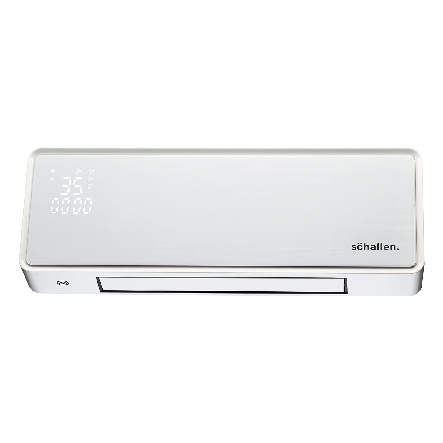 Schallen White Oscillating Digital Wall Mounted Over Door PTC Heater with 24H Timer & Remote