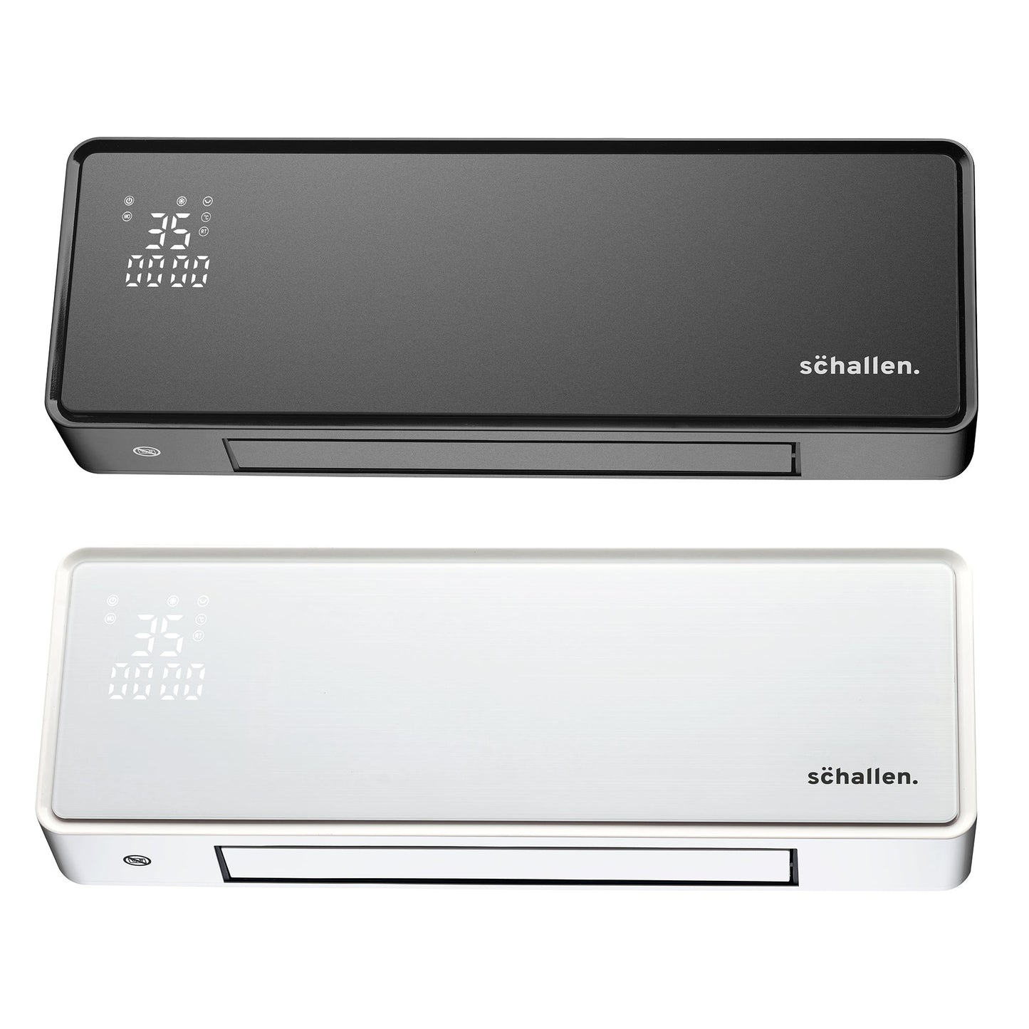 Schallen White Oscillating Digital Wall Mounted Over Door PTC Heater with 24H Timer & Remote