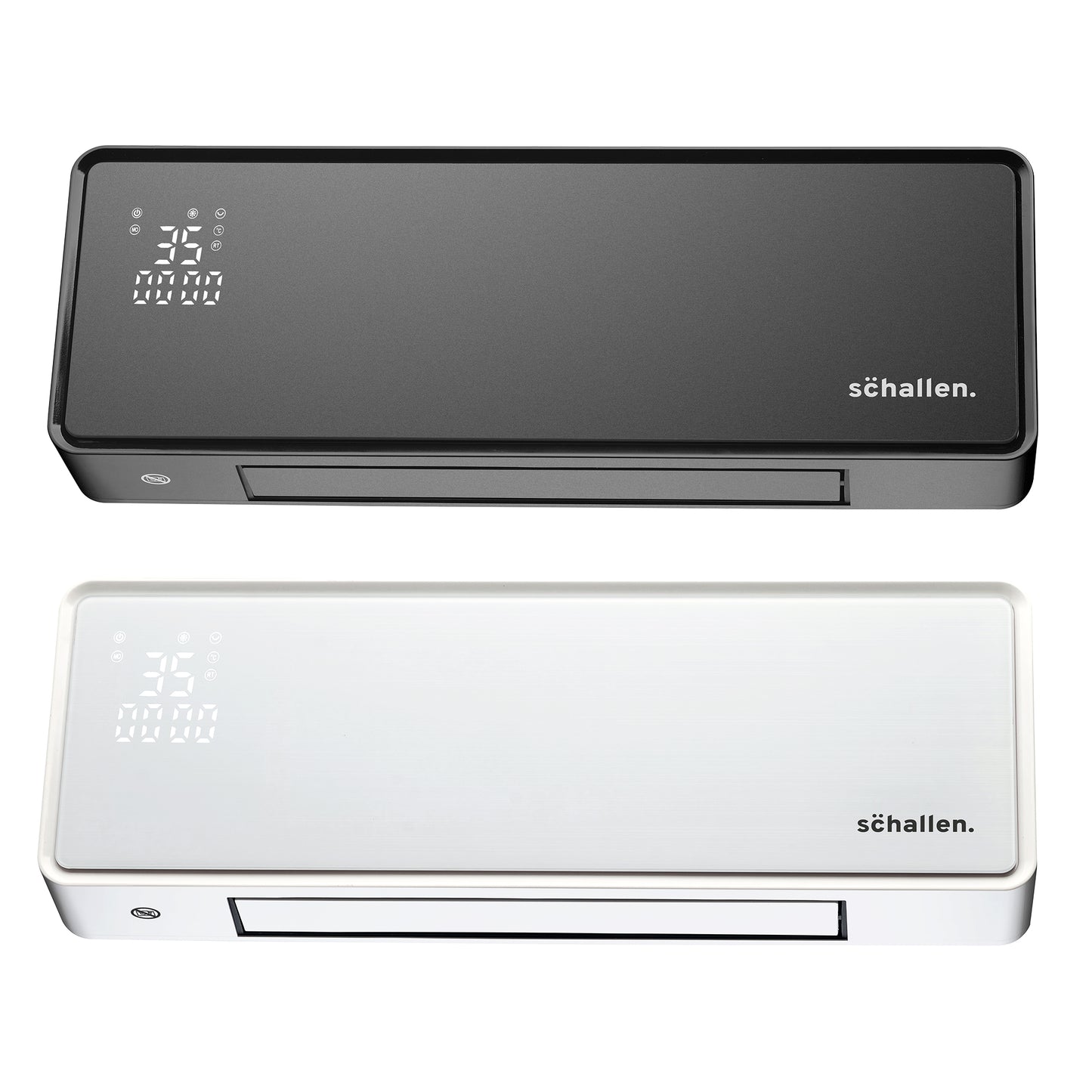 Schallen White Oscillating Digital Wall Mounted Over Door PTC Heater with 24H Timer & Remote