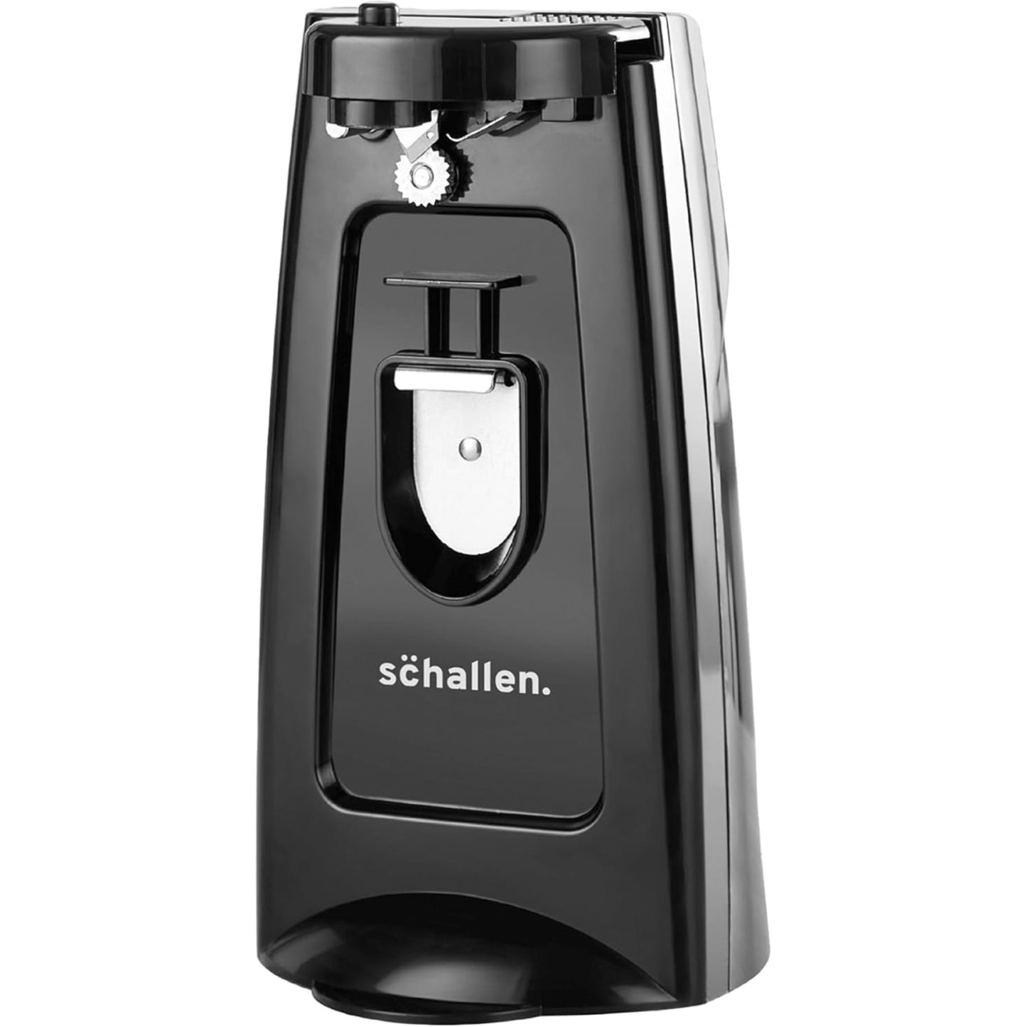 Schallen 3 in 1 Electric Tin Can Automatic Easy Opener with Knife Sharpener Kitchen Tool - Black