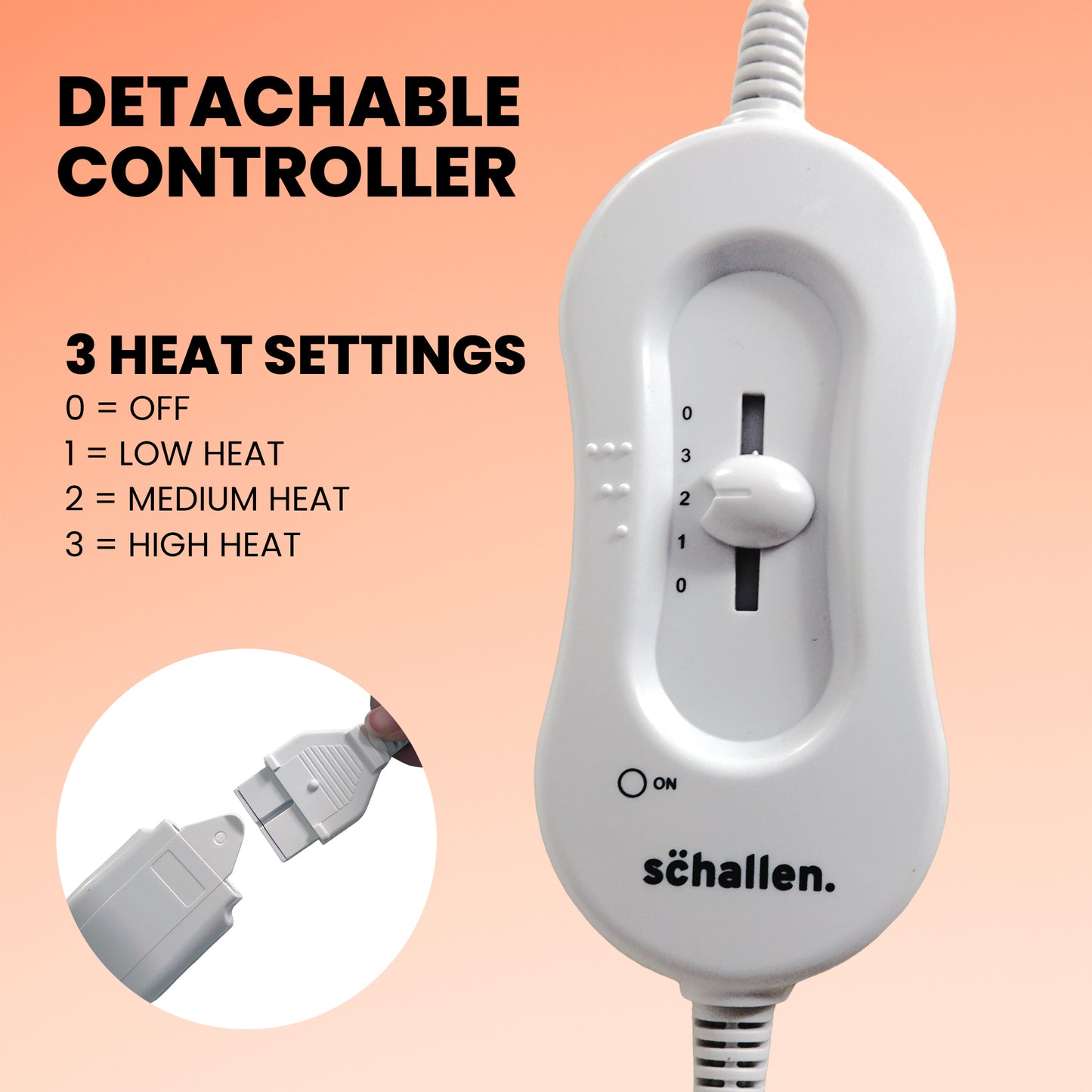 Schallen Soft Fleece Comfort Electric Heated Bed Sheet Blanket with Remote Control & 3 Heat Settings