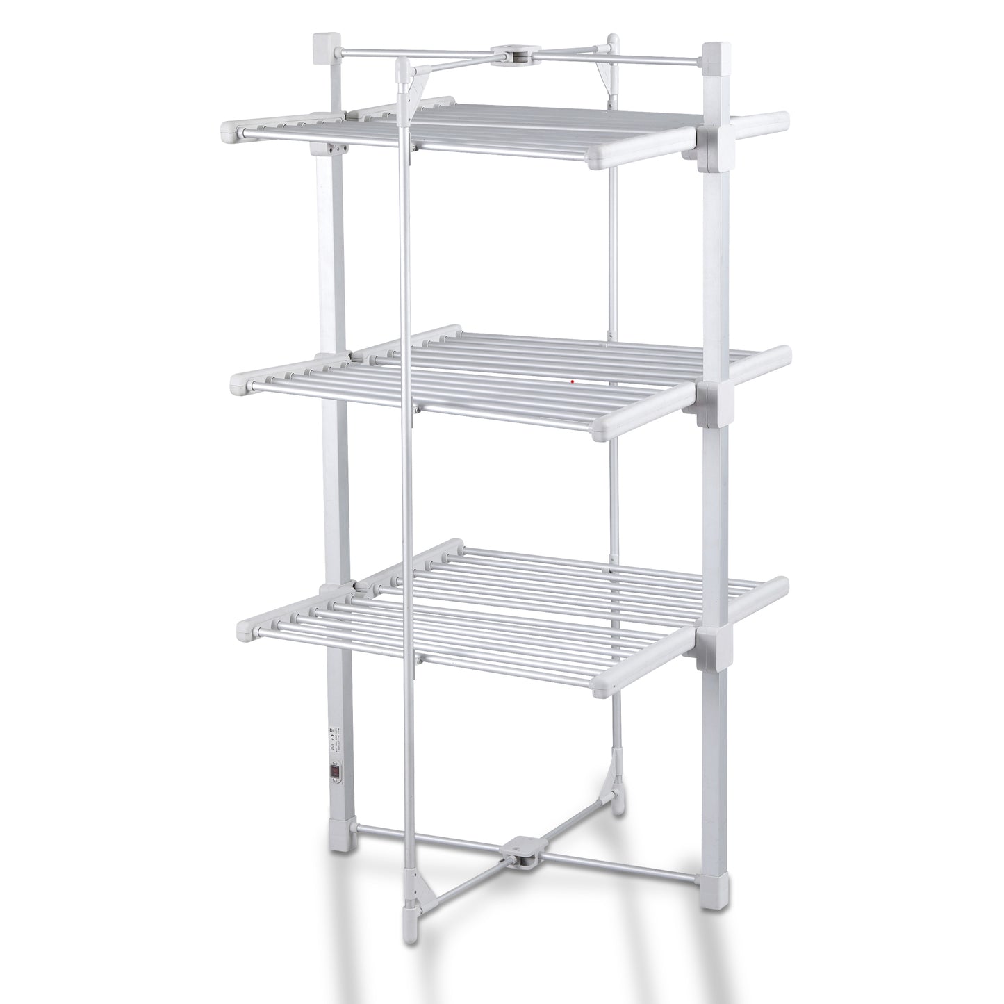 Schallen Mini 3 Tier Foldable Airer Indoor Fast Dry Washing Electric Clothes Dryer Rack with Cover
