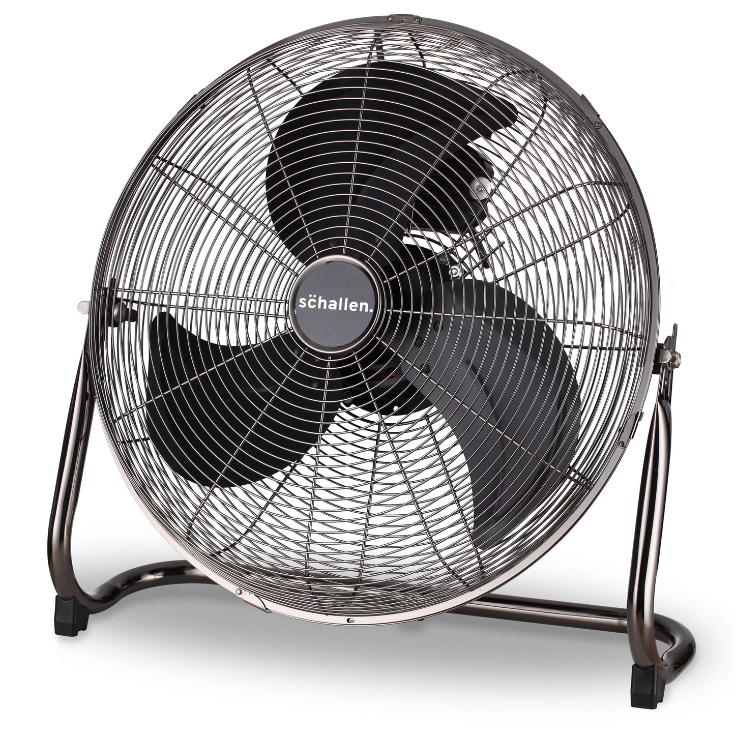 Schallen Gunmetal Black Metal High Velocity Cold Air Circulator Adjustable Floor Fan - 18"