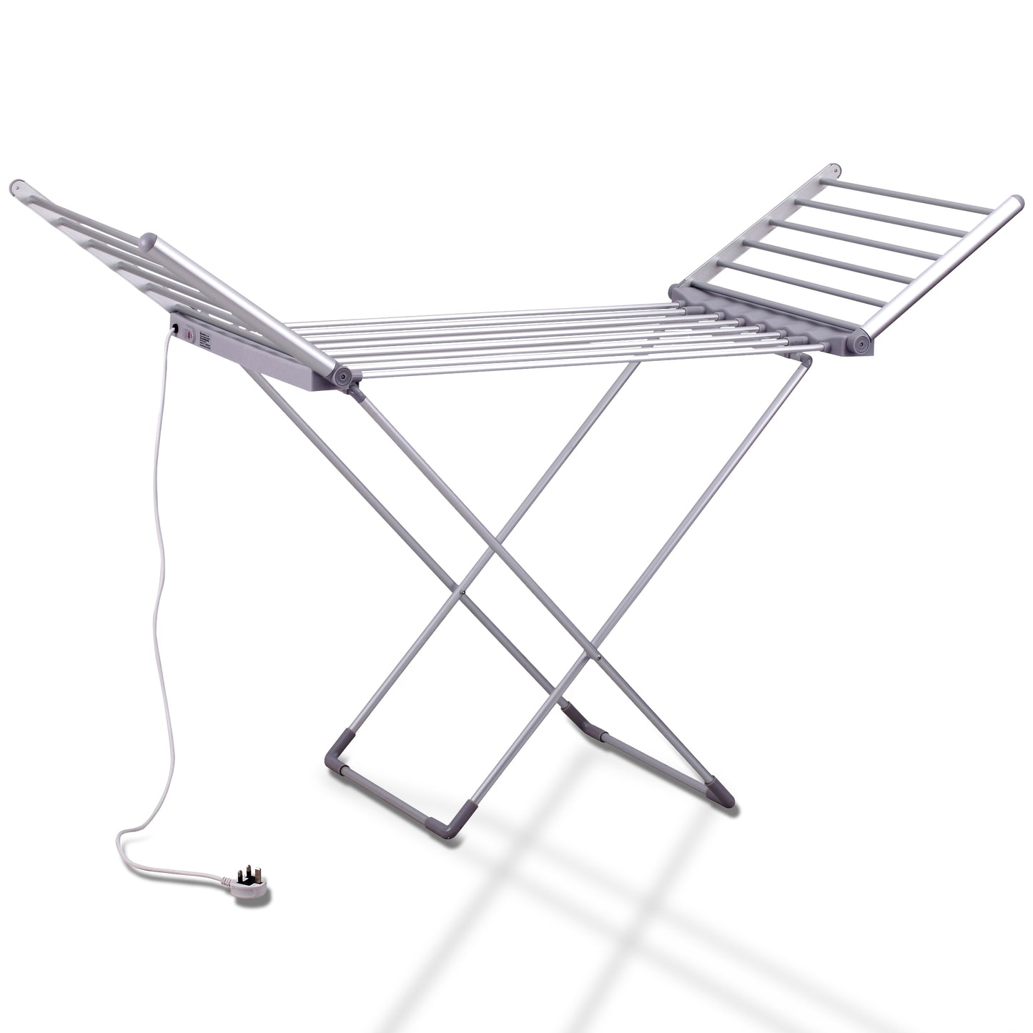 Schallen Electric Foldable 18 Heated Winged Indoor Laundry Heat Drying Clothes Airer Fast Dryer Rack with Cover