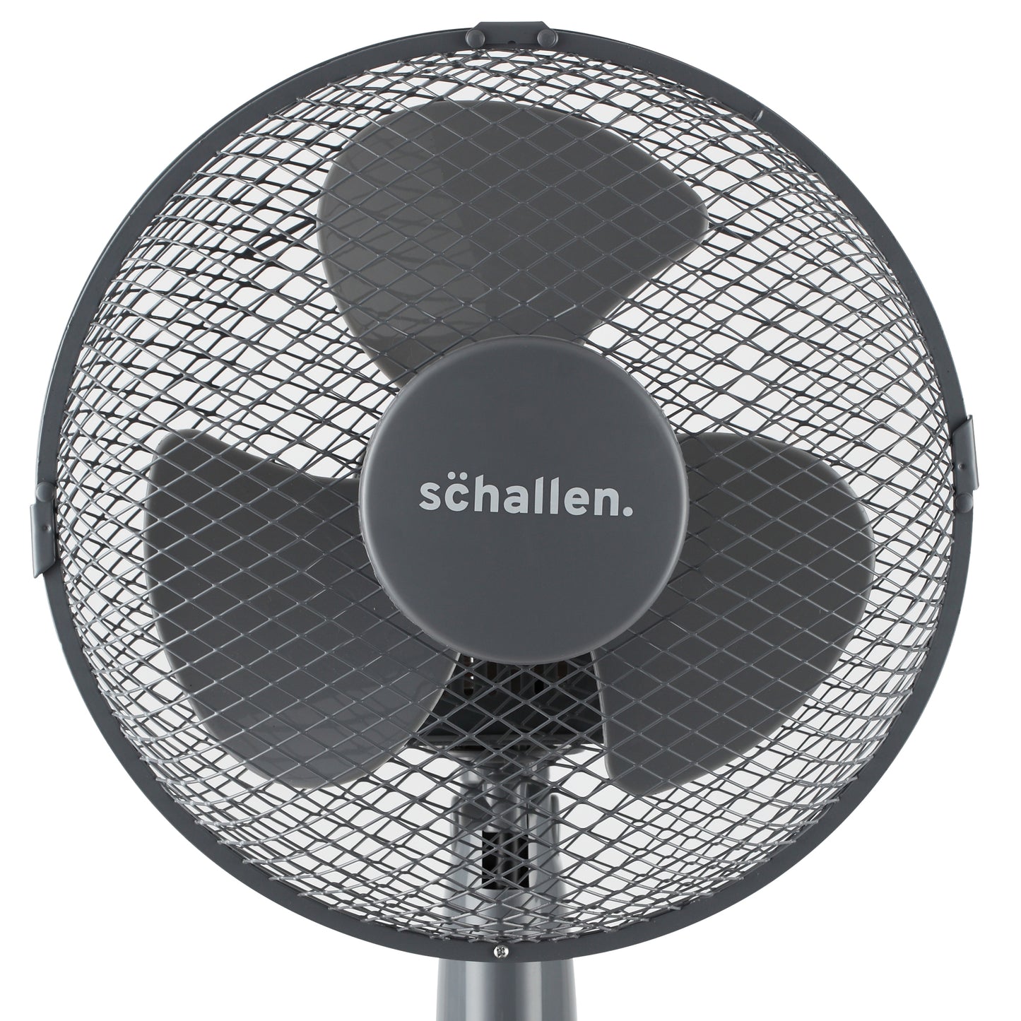 Schallen Small 9" Portable Desk Table Oscillating Cooling Fan with 2 Speed Setting - Grey