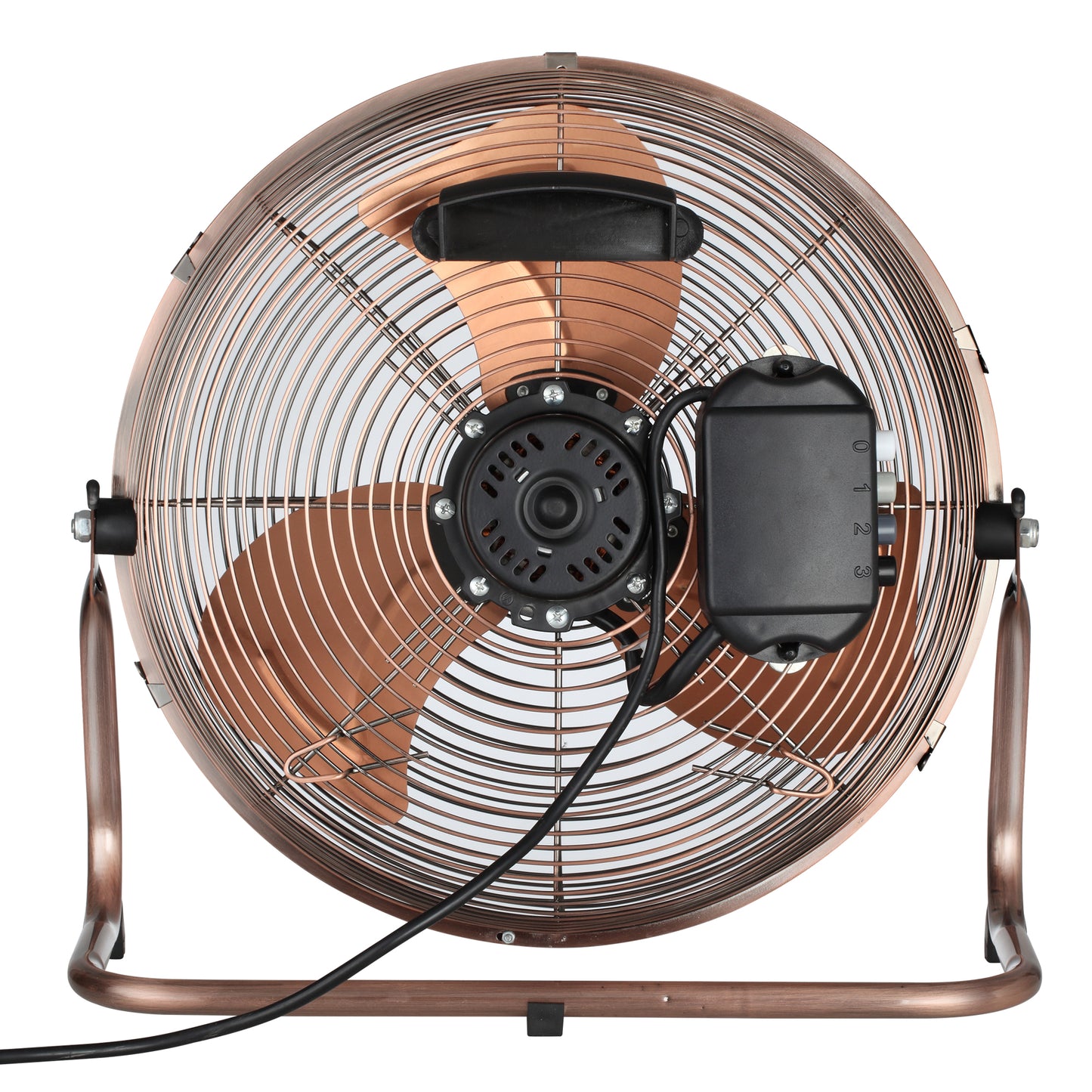 Schallen Copper Metal High Velocity Cold Air Circulator Adjustable Floor Fan - 14"
