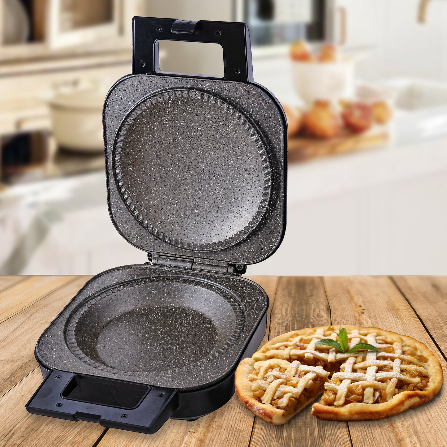 Schallen Large Single Electric 1200W Non-Stick Deep Fill Pie Maker Machine