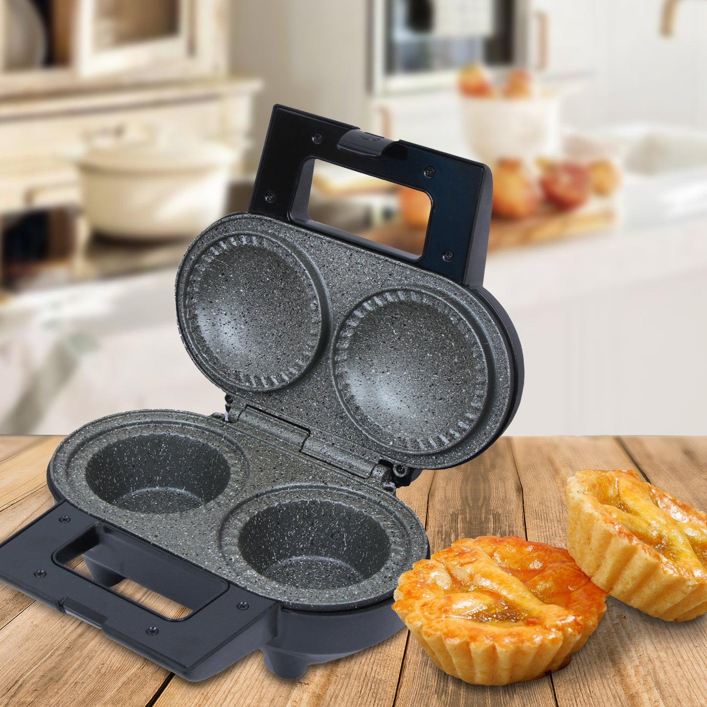 Schallen Double Twin Electric 1000W Non-Stick Deep Fill Pie Maker Machine