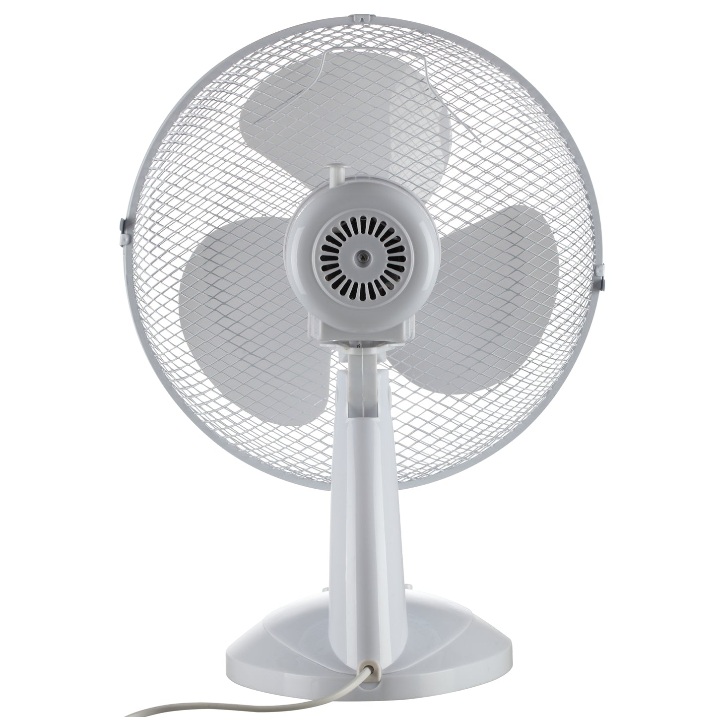 Schallen Electric 12" 3 Speed Oscillating Worktop Desk Table Air Cooling Fan - White