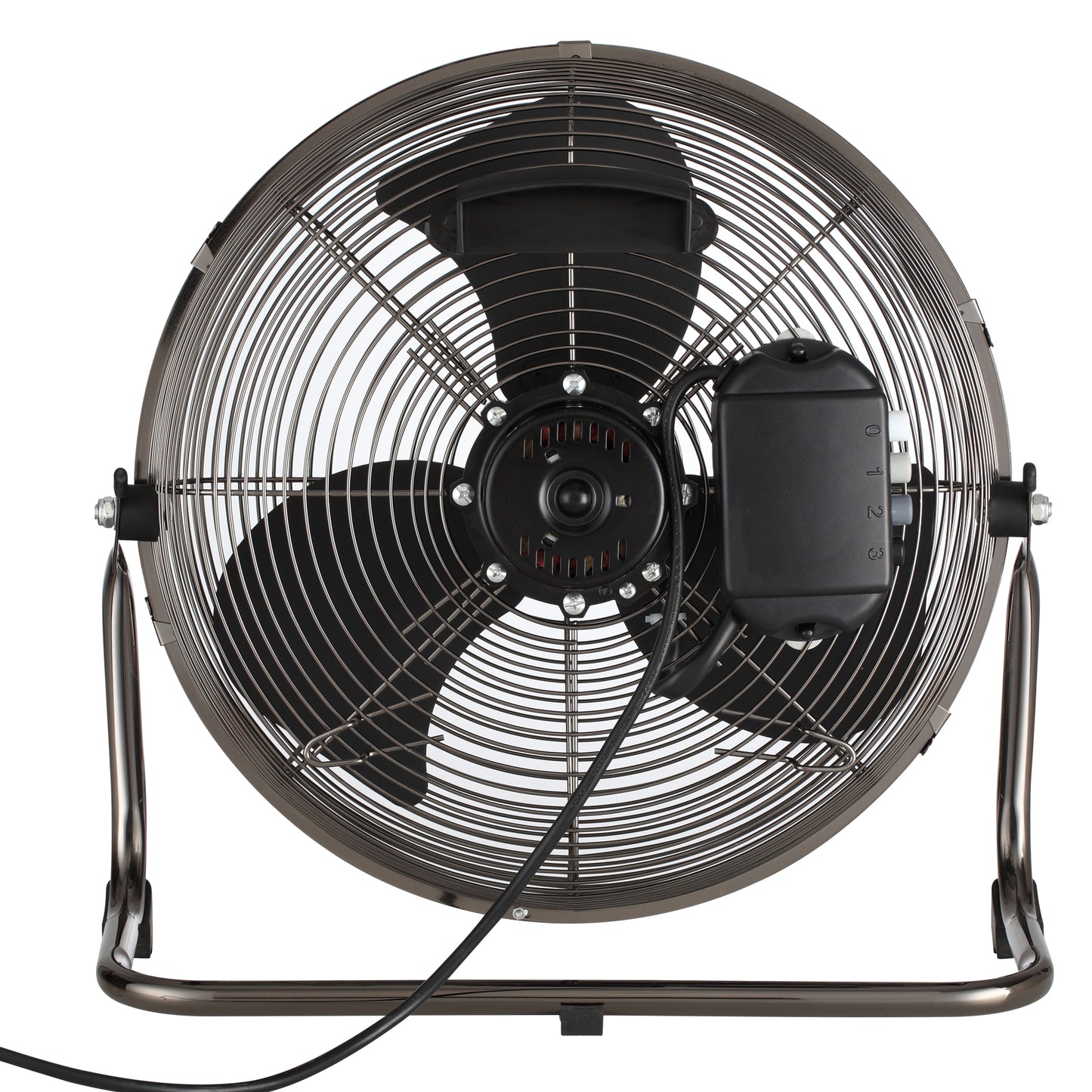Schallen Gunmetal Black Metal High Velocity Cold Air Circulator Adjustable Floor Fan - 14"