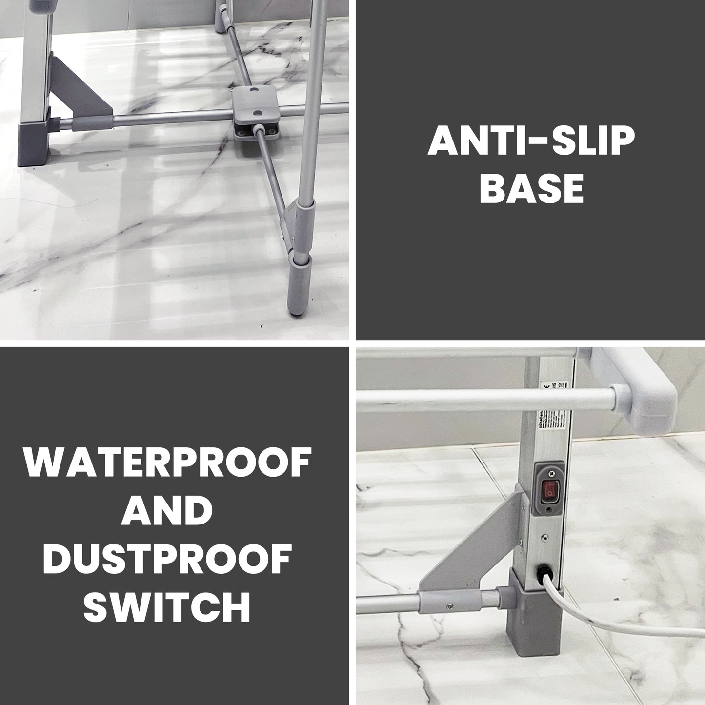 Schallen Mini 3 Tier Foldable Airer Indoor Fast Dry Washing Electric Clothes Dryer Rack with Cover