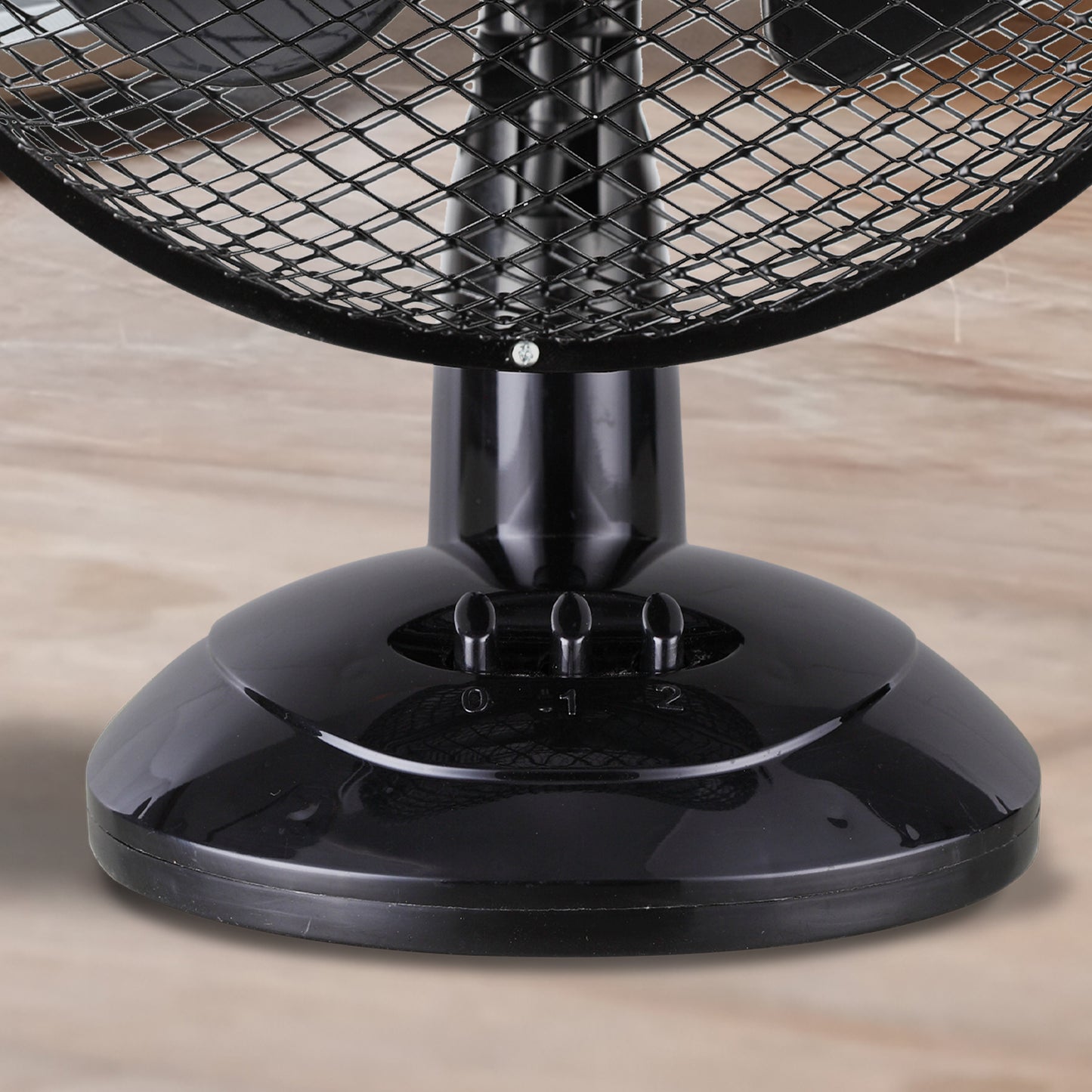 Schallen Small 9" Portable Desk Table Oscillating Cooling Fan with 2 Speed Setting - Black