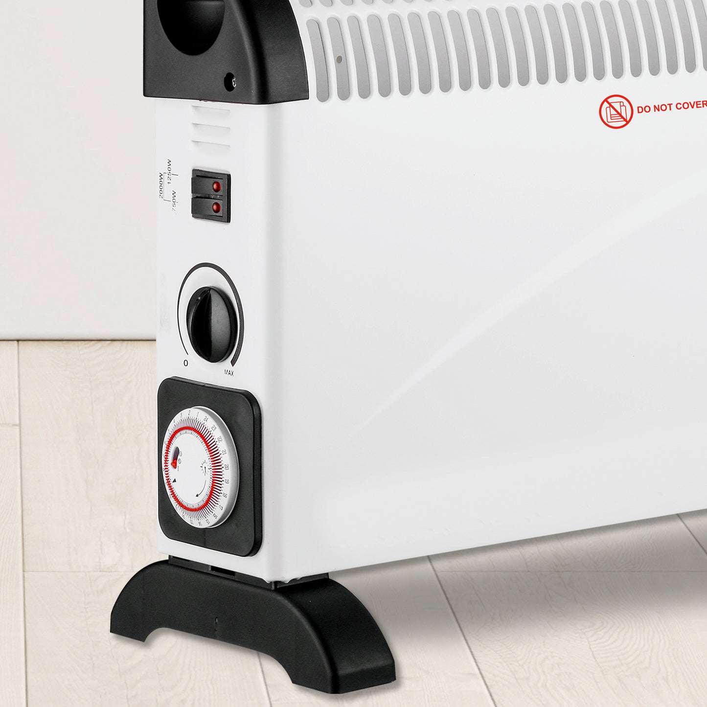 Schallen White 2000W Electric Convector Radiator Heater with Timer