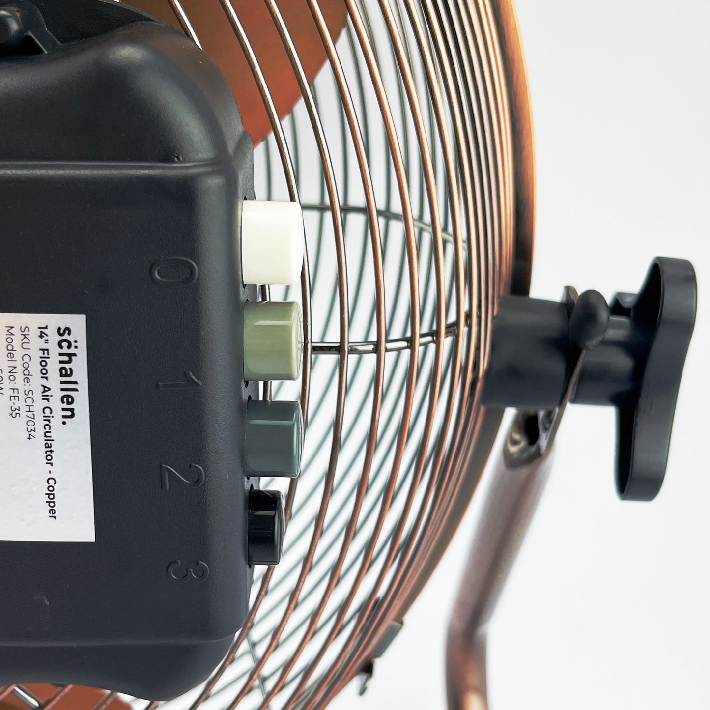 Schallen Copper Metal High Velocity Cold Air Circulator Adjustable Floor Fan - 18"