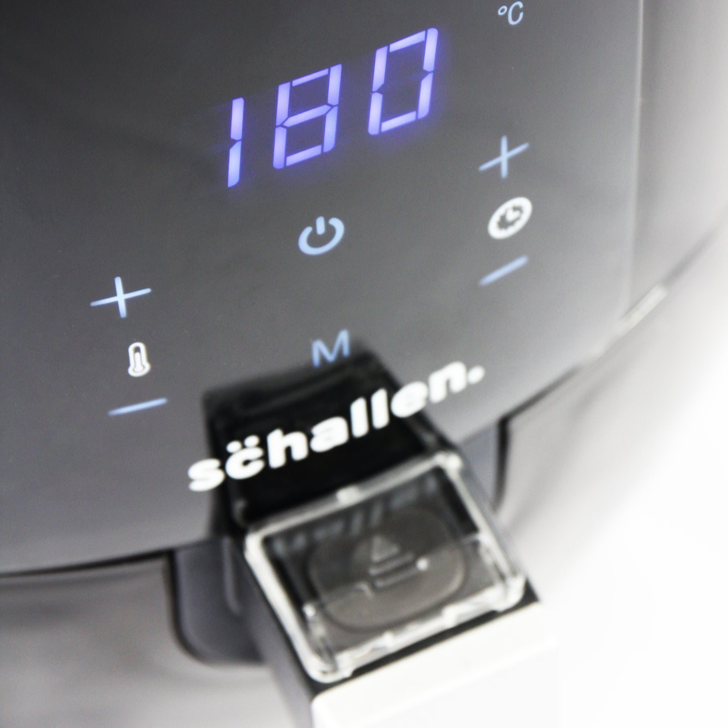 Schallen Modern Black Gloss Low Fat Large 3.5L 1300-1500W Digital Display Air Fryer with 9 Cooking Settings and 30 Minute Timer