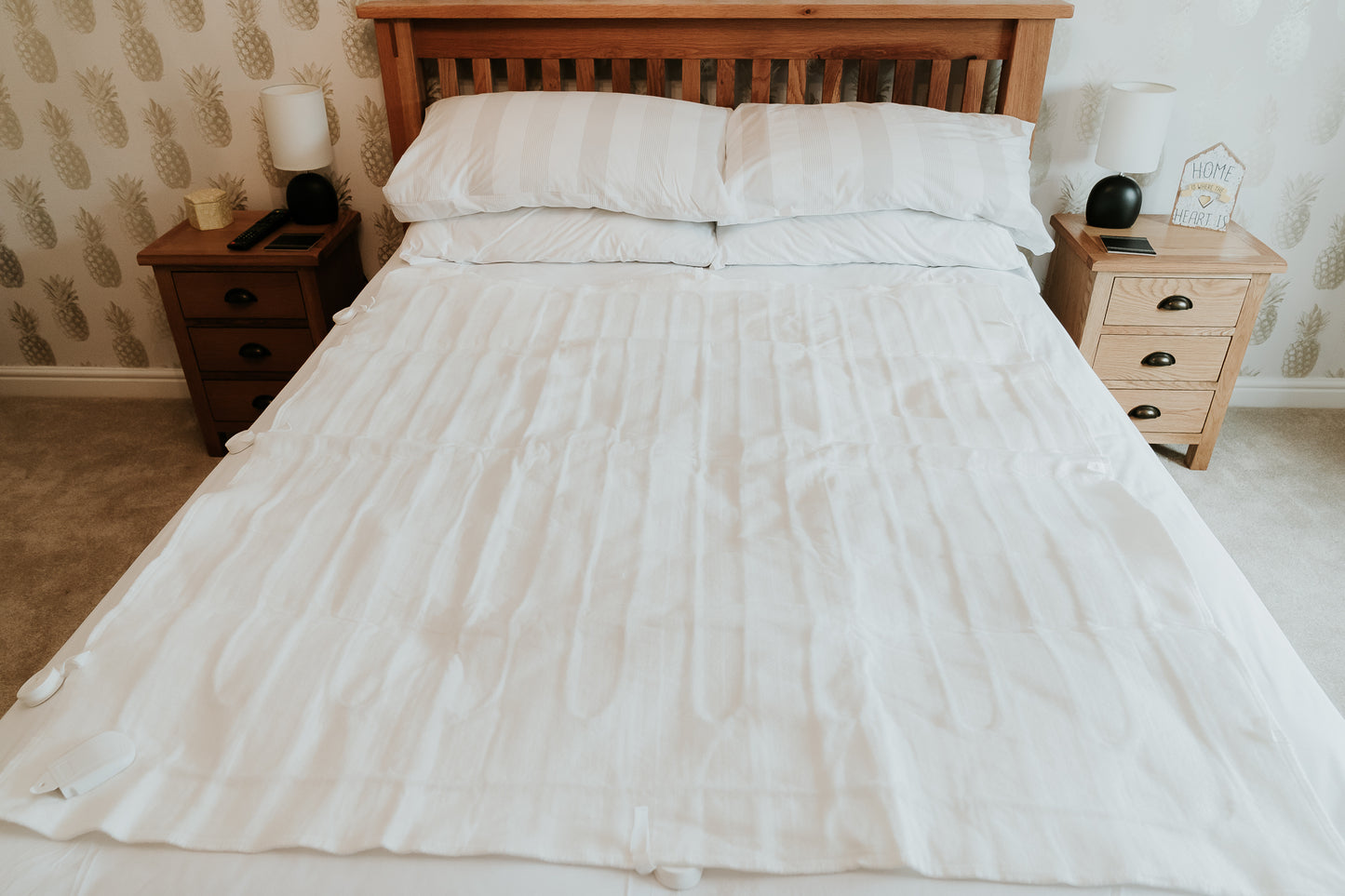 Schallen Soft Polyester Comfort Electric Heated Bed Sheet Blanket with Remote Control & 3 Heat Settings
