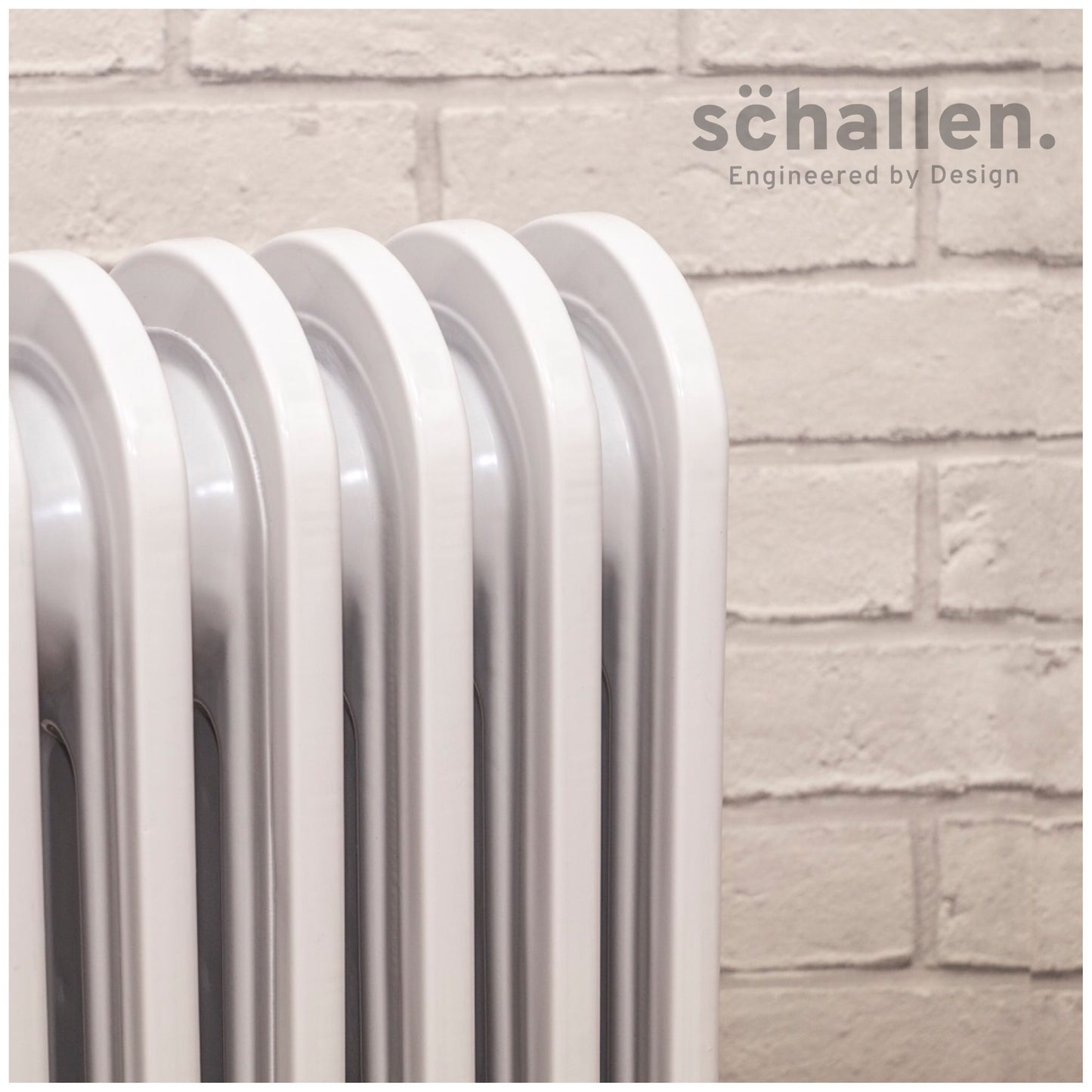 Schallen White 2500W 11 Fin Portable Electric Slim Oil Filled Radiator Heater with Timer