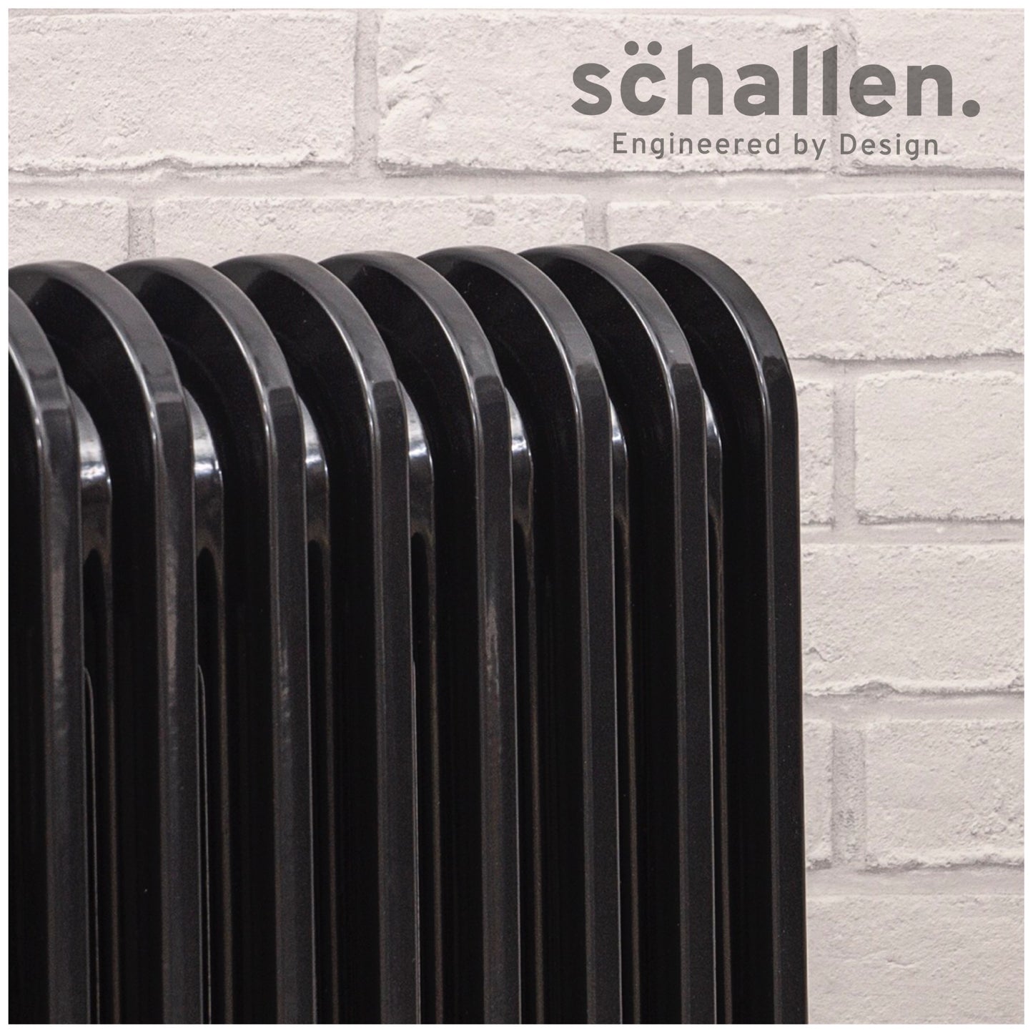 Schallen Black 2000W 9 Fin Portable Electric Slim Oil Filled Radiator Heater