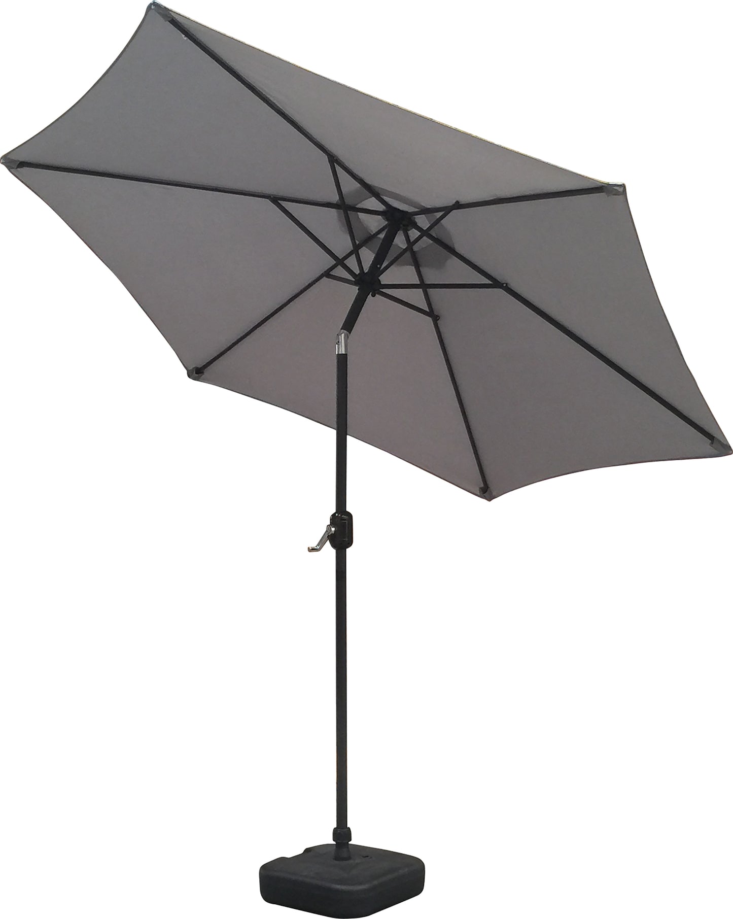 Schallen 2.7M Sturdy UV50 Sun Umbrella Parasol for Outdoor, Garden and Patio in Grey