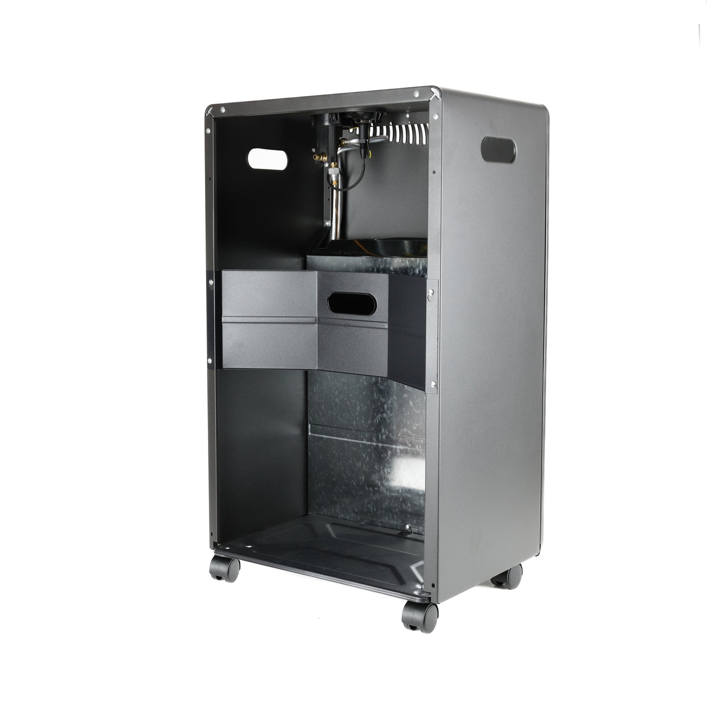Schallen Portable Free Standing 4.2kw Calor Gas Heating Butane Cabinet Heater in Black