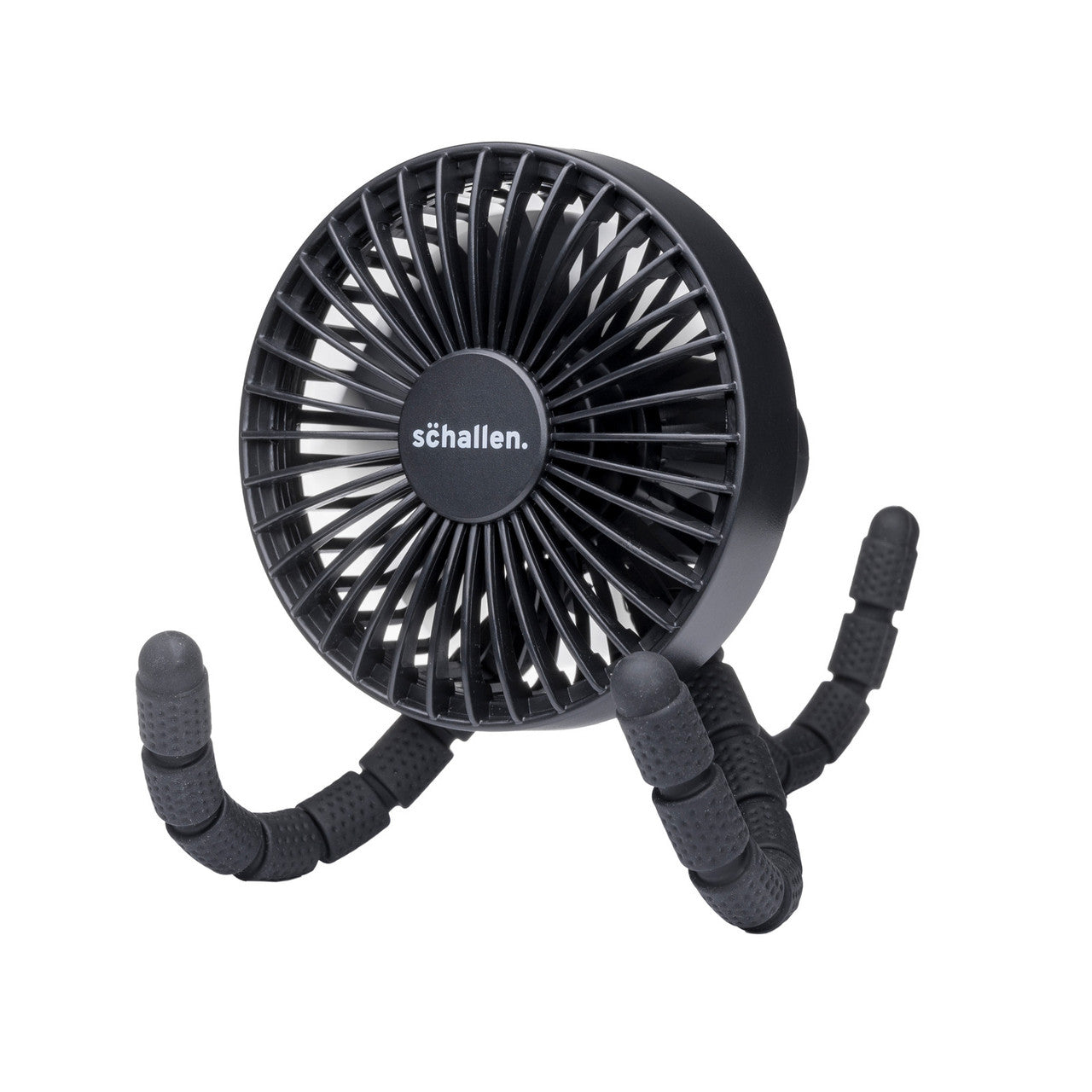 Schallen Rechargeable 4 Way Portable Lightweight Fan for Pram Fan, Car Seat, Desk, Office, Travel Fan - Black