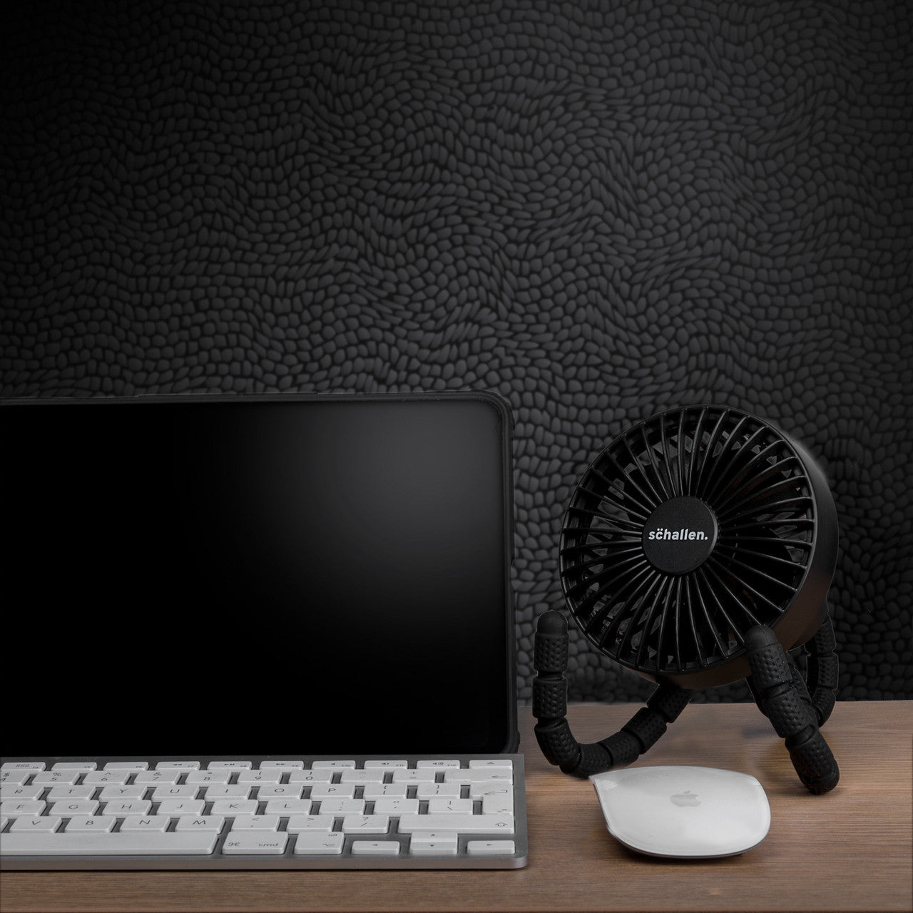 Schallen Rechargeable 4 Way Portable Lightweight Fan for Pram Fan, Car Seat, Desk, Office, Travel Fan - Black