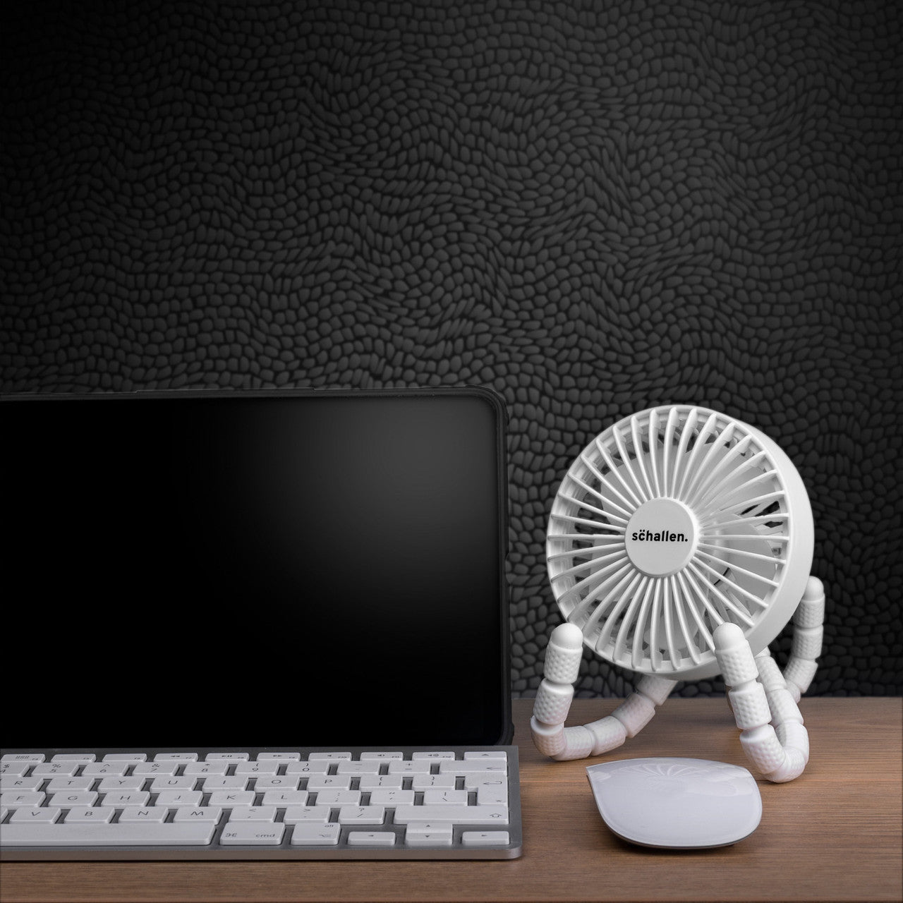 Schallen Rechargeable 4 Way Portable Lightweight Fan for Pram Fan, Car Seat, Desk, Office, Travel Fan - White