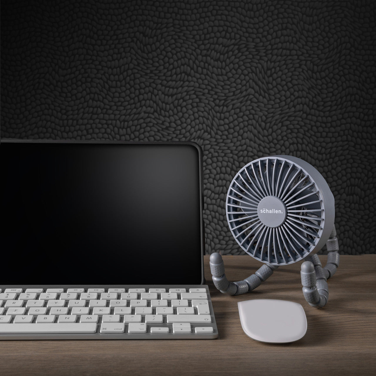 Schallen Rechargeable 4 Way Portable Lightweight Fan for Pram Fan, Car Seat, Desk, Office, Travel Fan - Grey