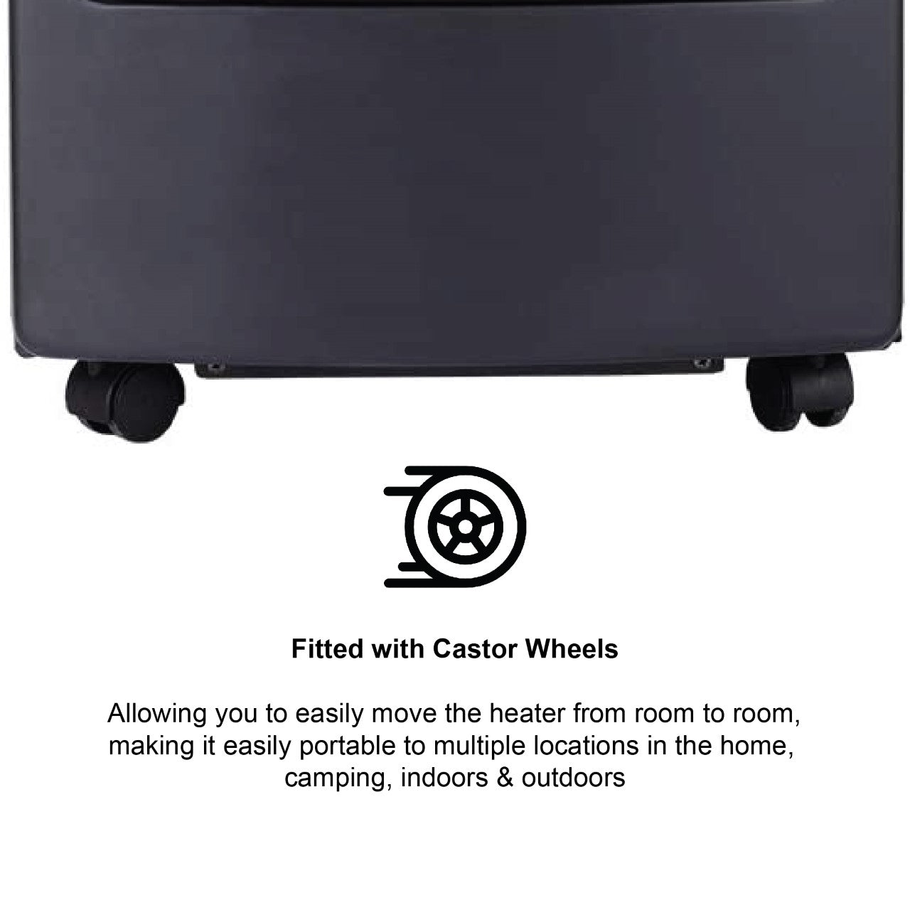 Schallen Portable Free Standing 4.2kw Calor Gas Heating Butane Cabinet Heater in Black