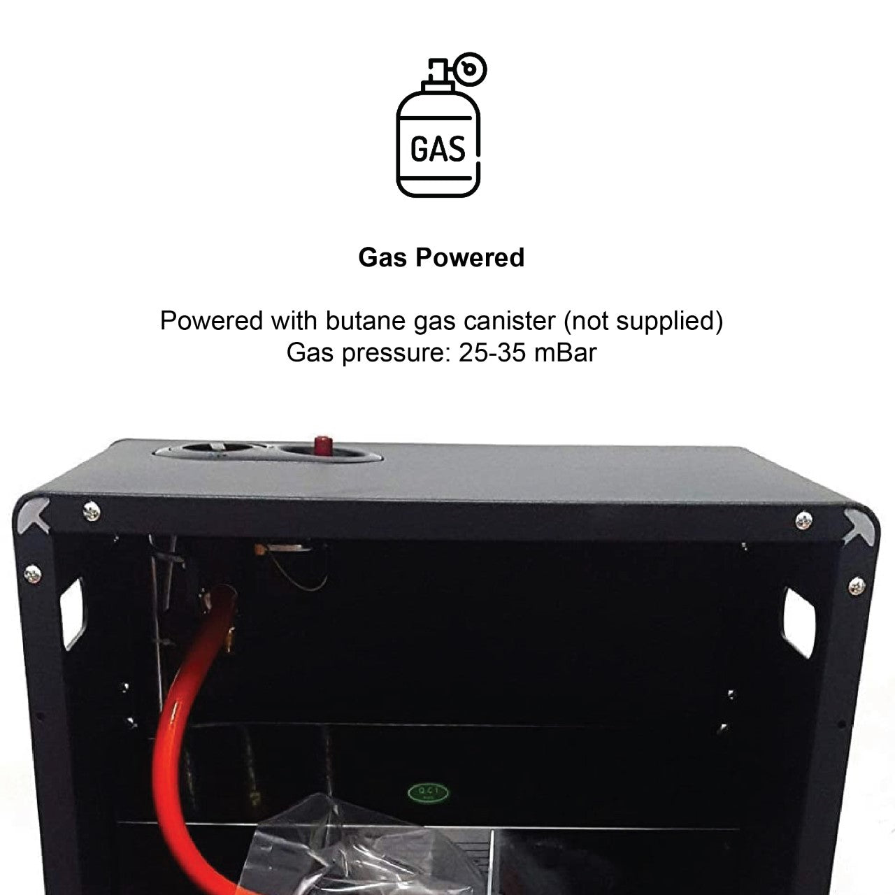 Schallen Portable Free Standing 4.2kw Calor Gas Heating Butane Cabinet Heater in Black