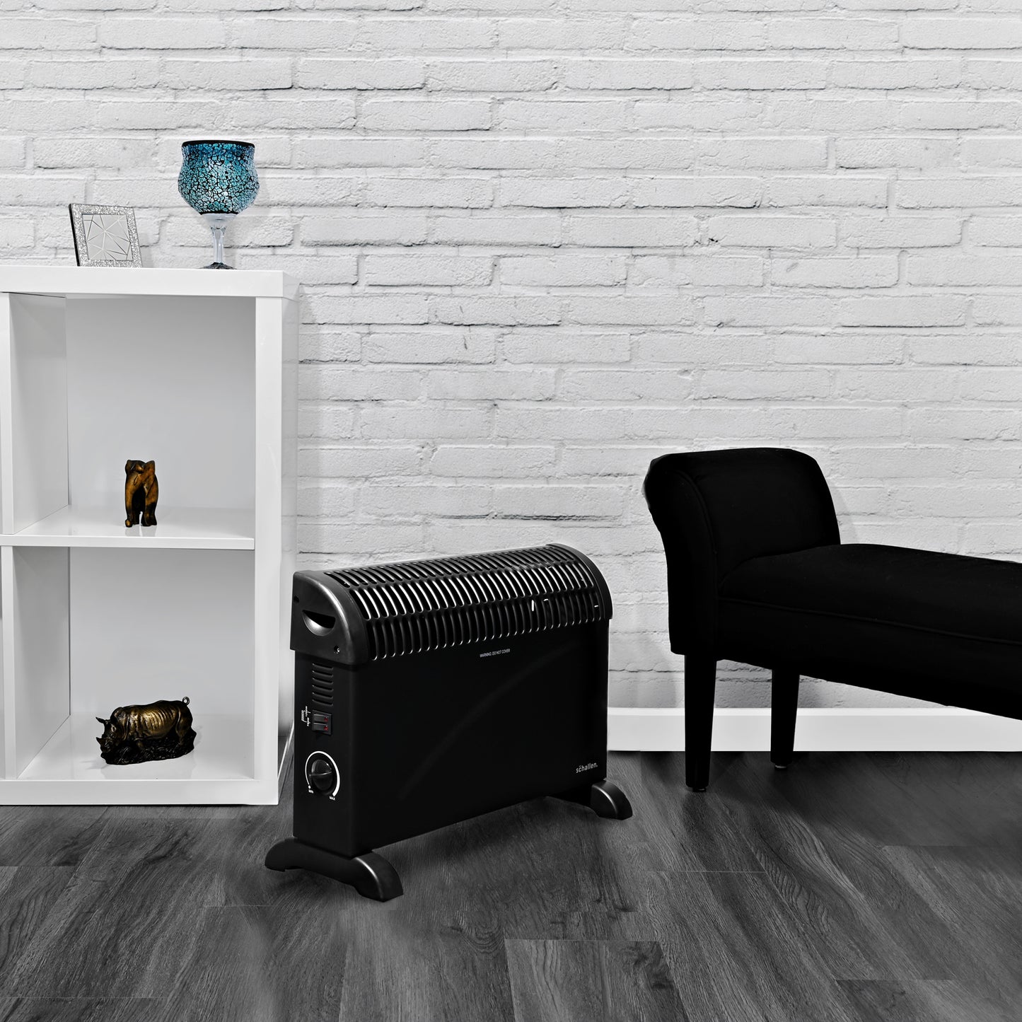 Schallen Black 2000W Electric Convector Radiator Heater