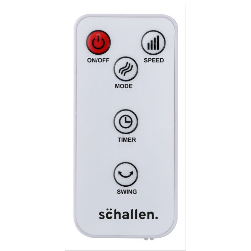 Schallen Oscillating Bladeless Slim Floor Standing Tower Fan with Remote Control, Timer & Sleep Mode