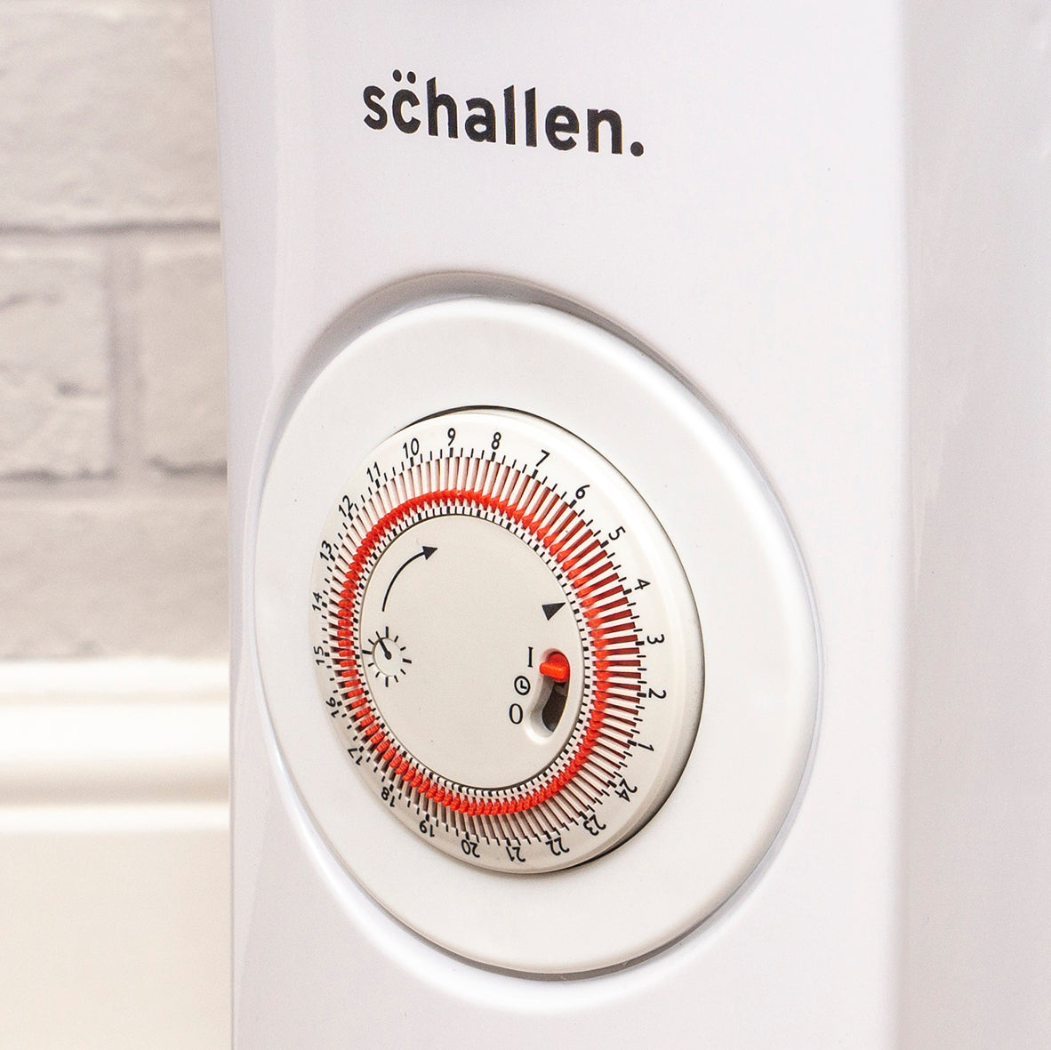 Schallen White 2500W 11 Fin Portable Electric Slim Oil Filled Radiator Heater with Timer