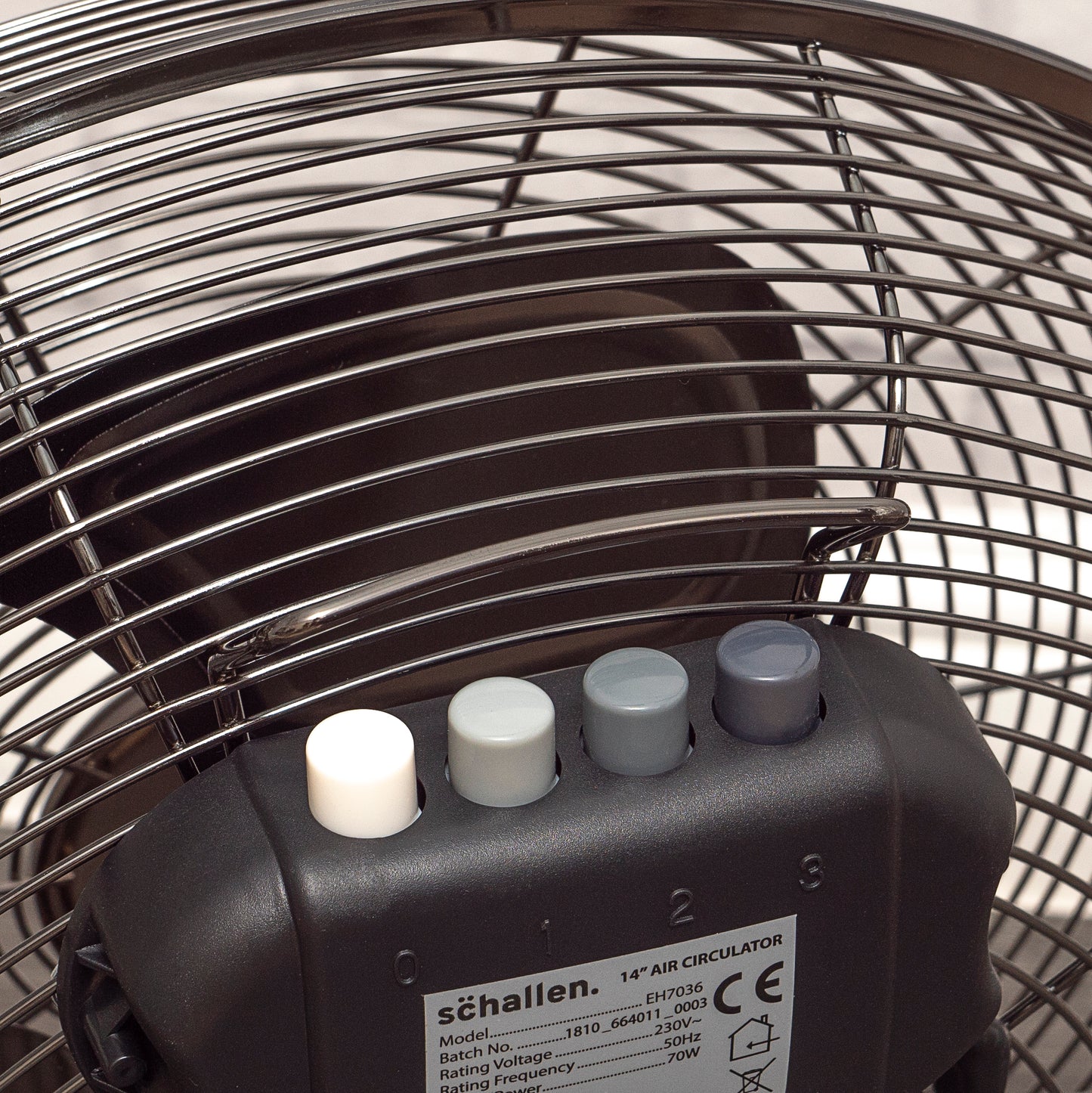 Schallen Gunmetal Black Metal High Velocity Cold Air Circulator Adjustable Floor Fan - 14"
