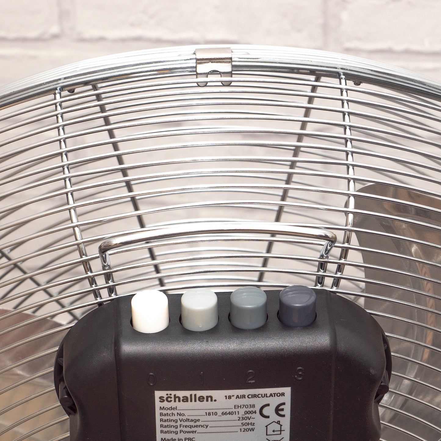 Schallen Chrome Silver Metal High Velocity Cold Air Circulator Adjustable Floor Fan - 18"