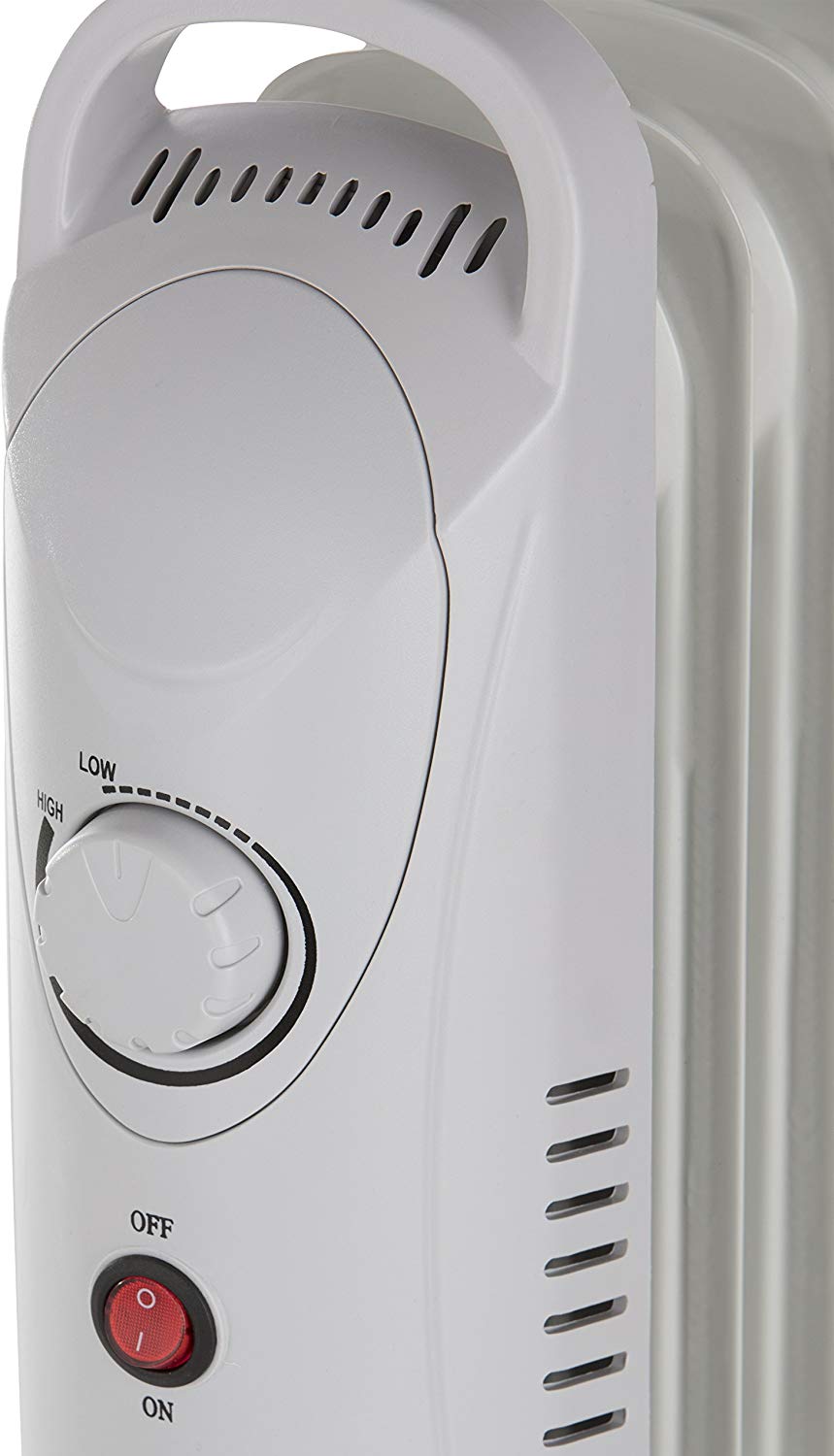 Schallen White 800W 6 Fin Mini Small Portable Electric Slim Oil Filled Radiator Heater