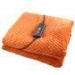 Schallen Rust Burnt Orange Large Double Waffle Soft Fleece Electric Heated Throw Over Blanket Honeycomb Overblanket with Timer