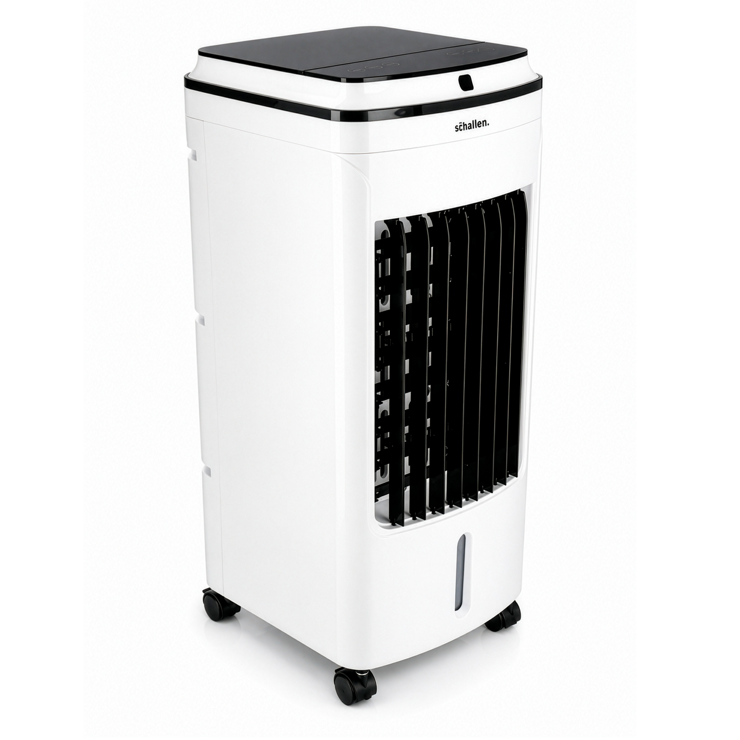 Schallen 3.9L Portable Air Cooler with Remote Control | Evaporative Tower Fan Cooler with 3 Speeds, 12H Timer, Digital & Energy Efficient, 2 Ice Packs in Black & White