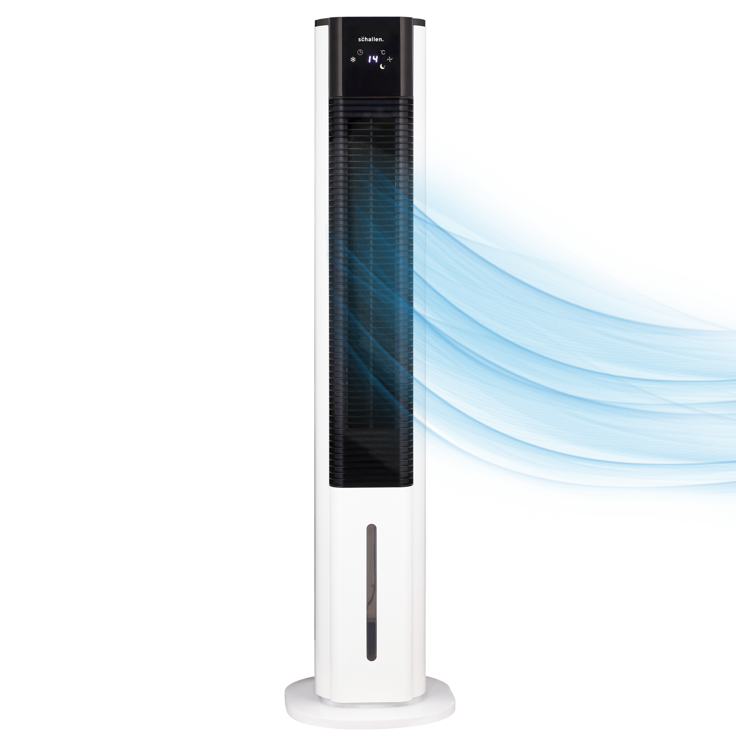 Schallen 5.4L Portable Air Cooler with Remote Control | Evaporative Tower Fan Cooler with 3 Speeds, 12H Timer, Digital & Energy Efficient, 2 Ice Packs in Black & White (Copy)