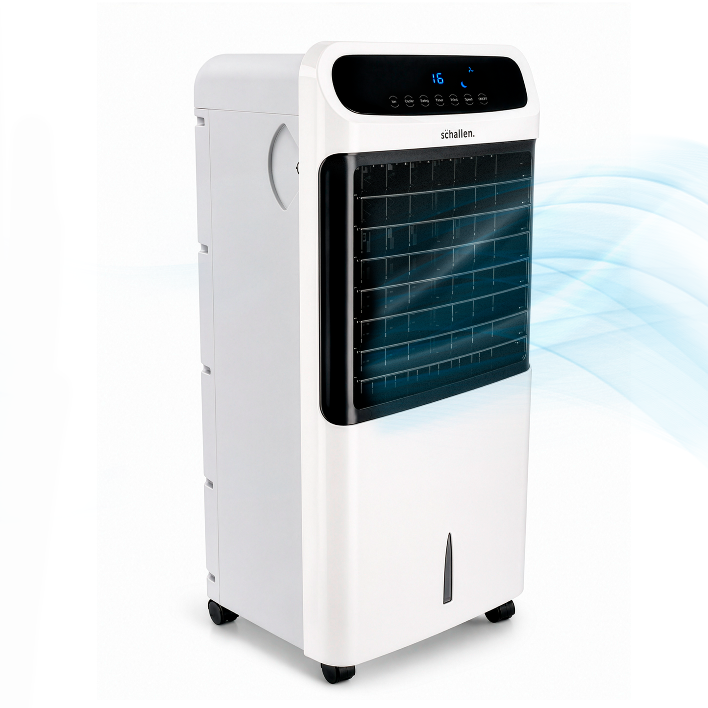 Schallen 12L Portable Air Cooler with Remote Control | Evaporative Tower Fan Cooler with 3 Speeds, 12H Timer, Digital & Energy Efficient, 2 Ice Packs in Black & White (Copy) (Copy) (Copy)