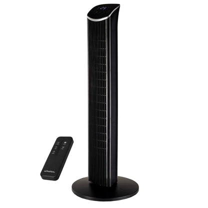 Schallen 36" Tower Fan Oscillating Tall Floor Standing Fan with Remote Control, DC Motor, Digital Display 12H Timer, 8 Speed Settings & 3 Wind Modes | Quiet, Powerful, Energy Efficient Cooling