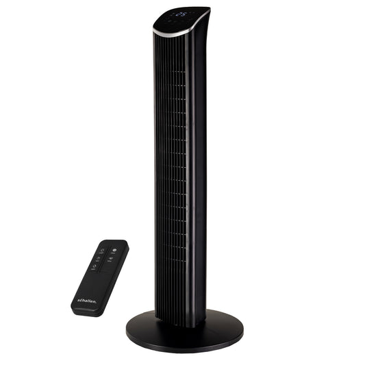 Schallen 36" Tower Fan Oscillating Tall Floor Standing Fan with Remote Control, DC Motor, Digital Display 12H Timer, 8 Speed Settings & 3 Wind Modes | Quiet, Powerful, Energy Efficient Cooling