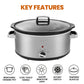 Schallen 4L Stainless Steel Stew and Stir Slow Cooker Cooking Machine